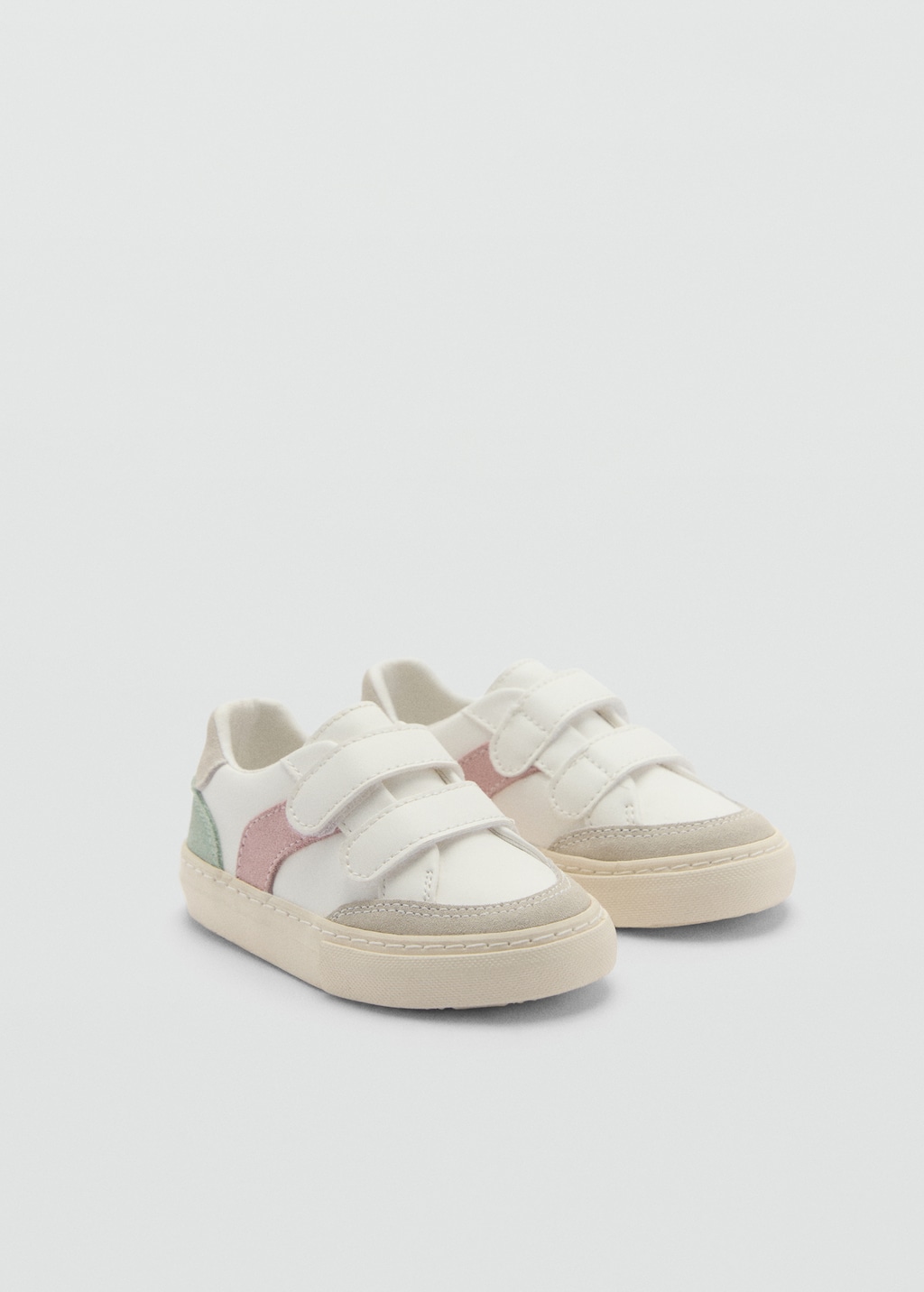 Kids white velcro trainers sale