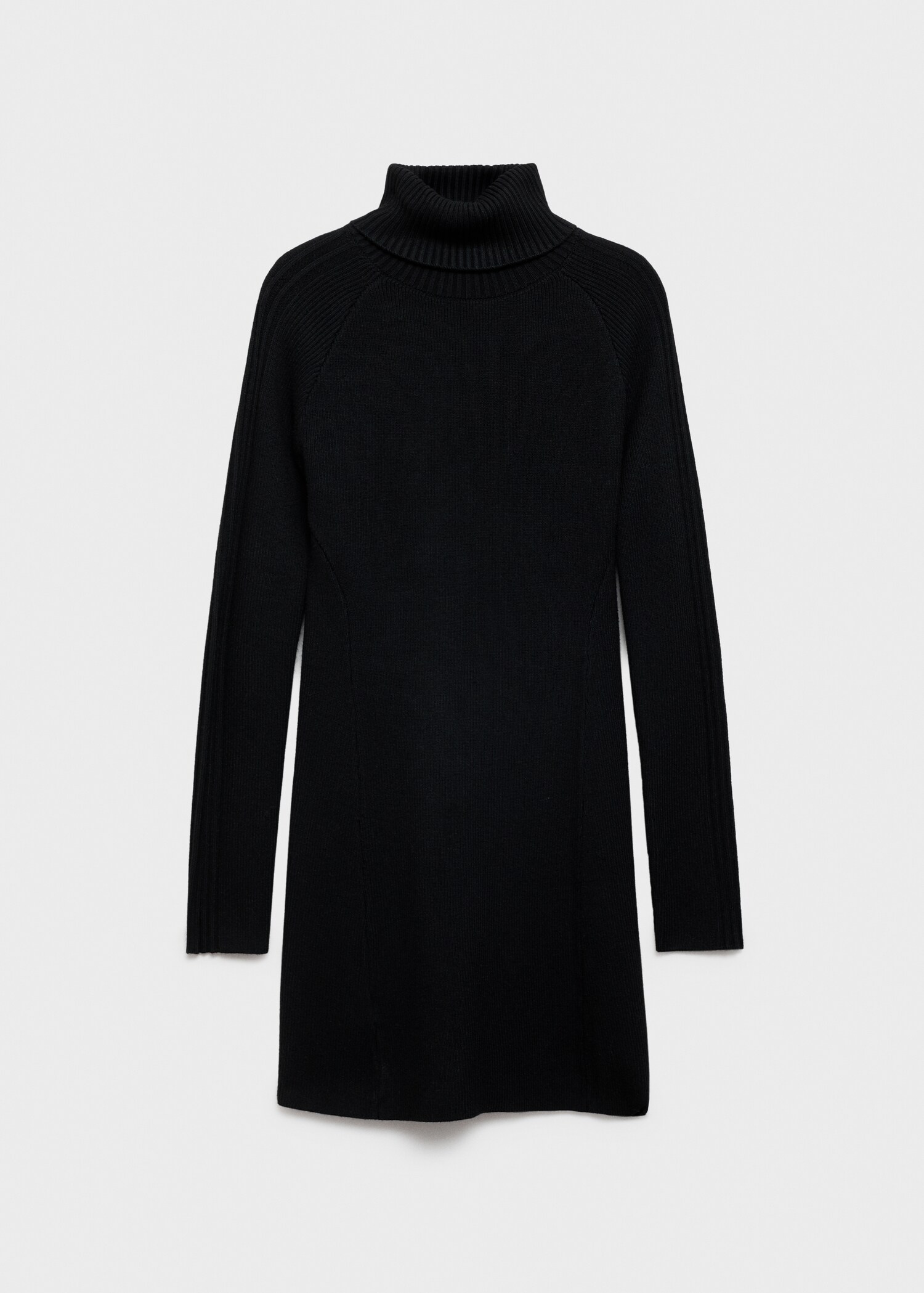 Short knitted turtleneck dress - Article without model