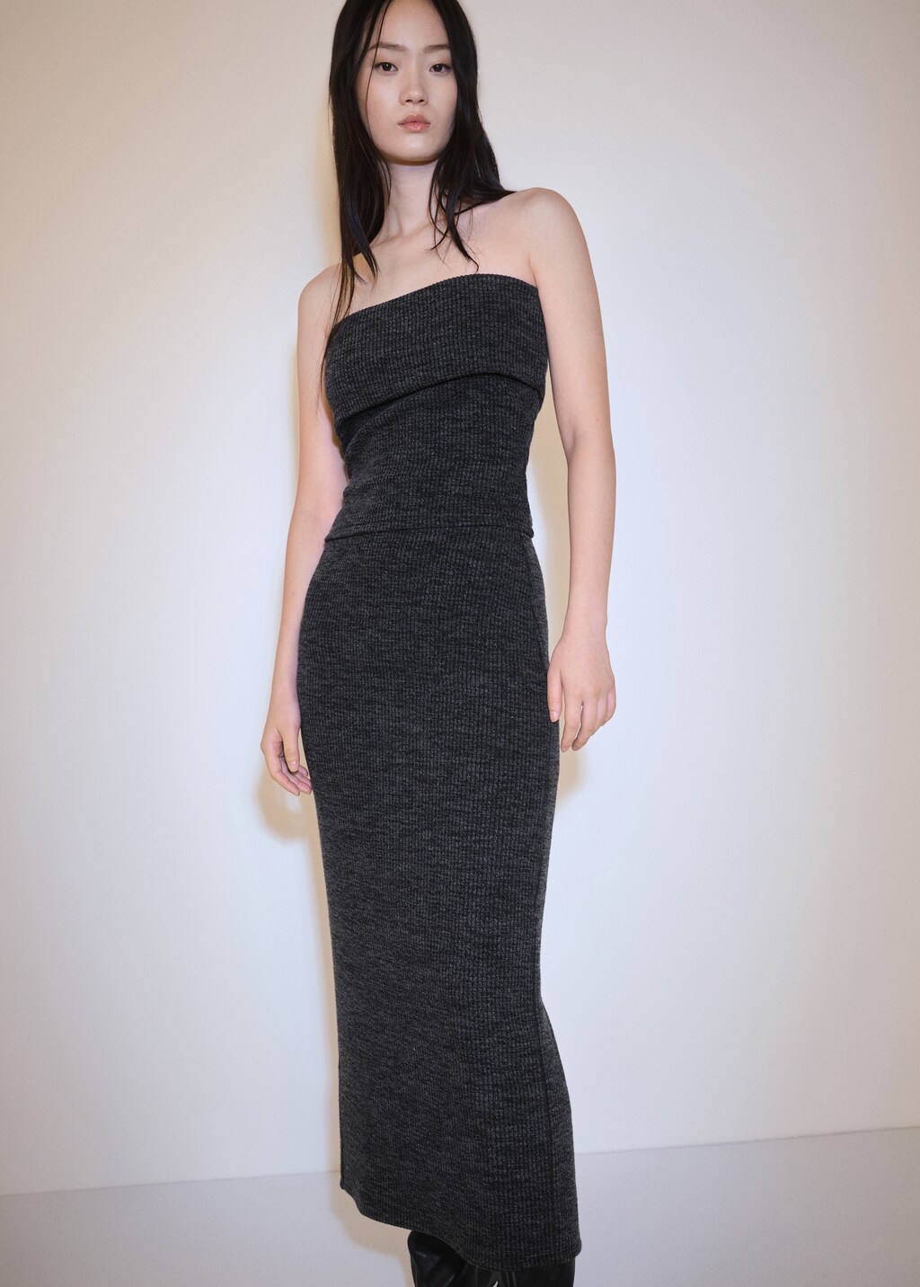 Top with turn-down neckline