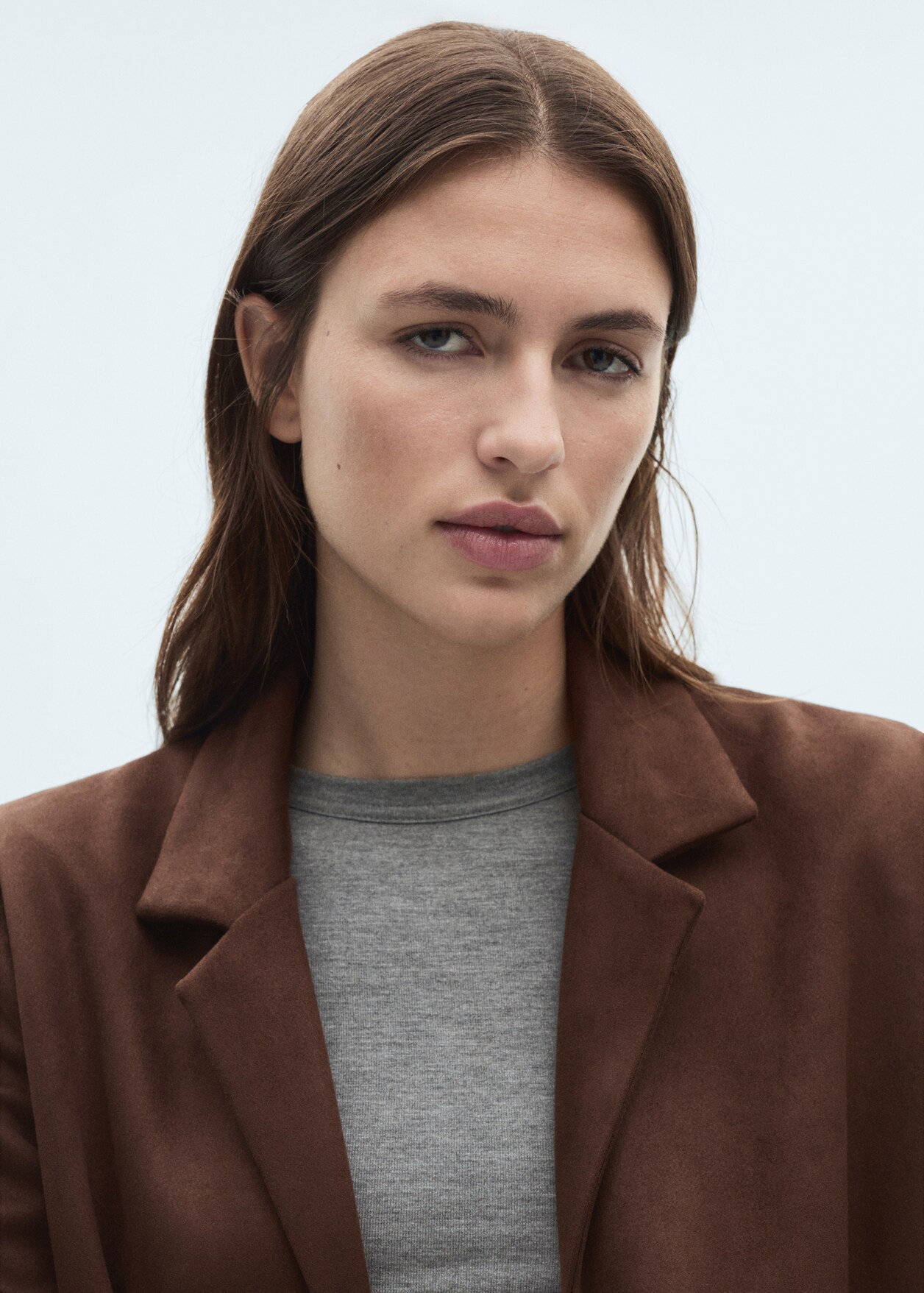 Suede effect fringed jacket women mango usa