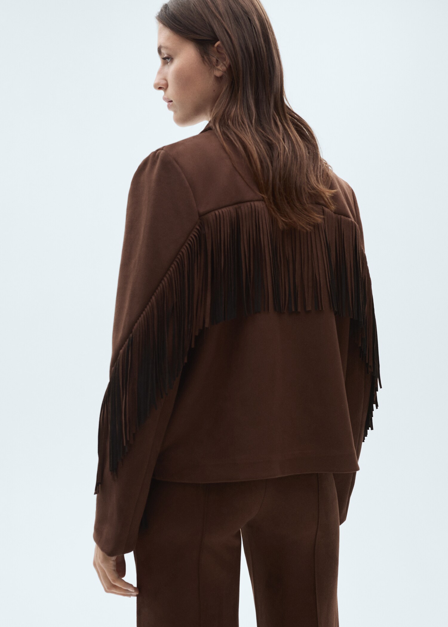 Veste franges effet daim - Verso de l’article