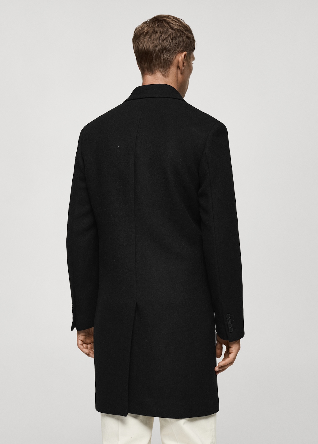 Recycled wool double breasted coat Men MANGO Bahrain