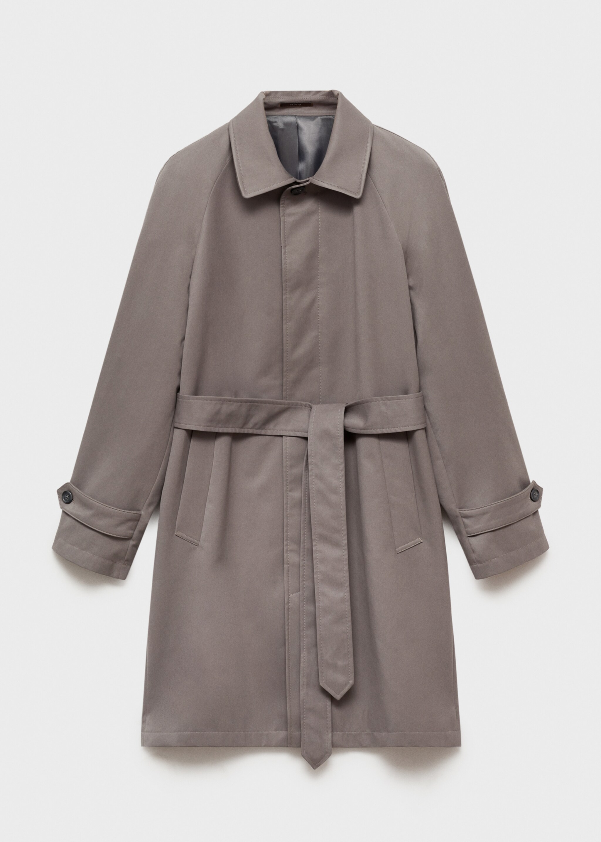 Belted trench coat with brushed finish - Article without model