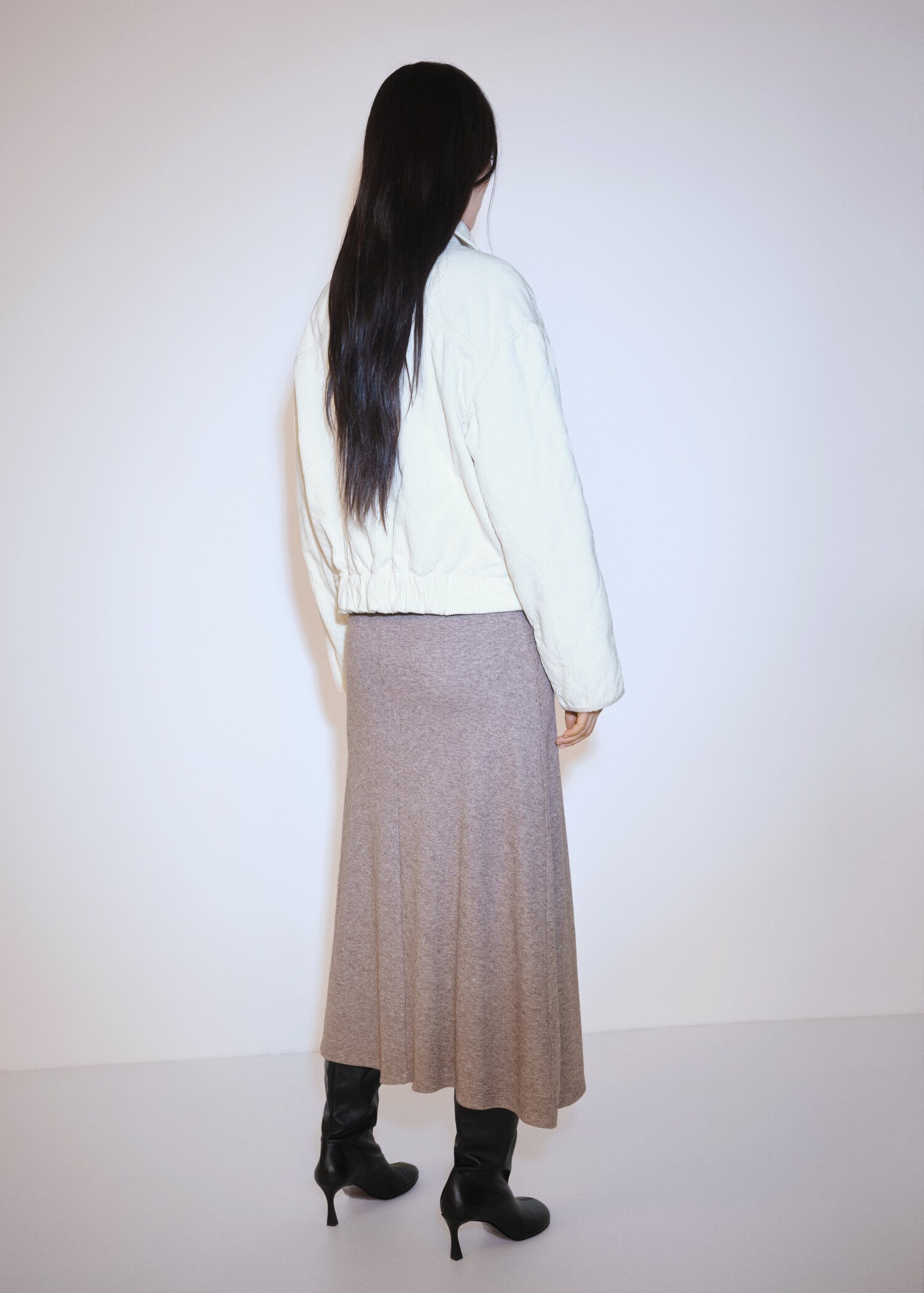Quilted corduroy jacket - Reverse of the article