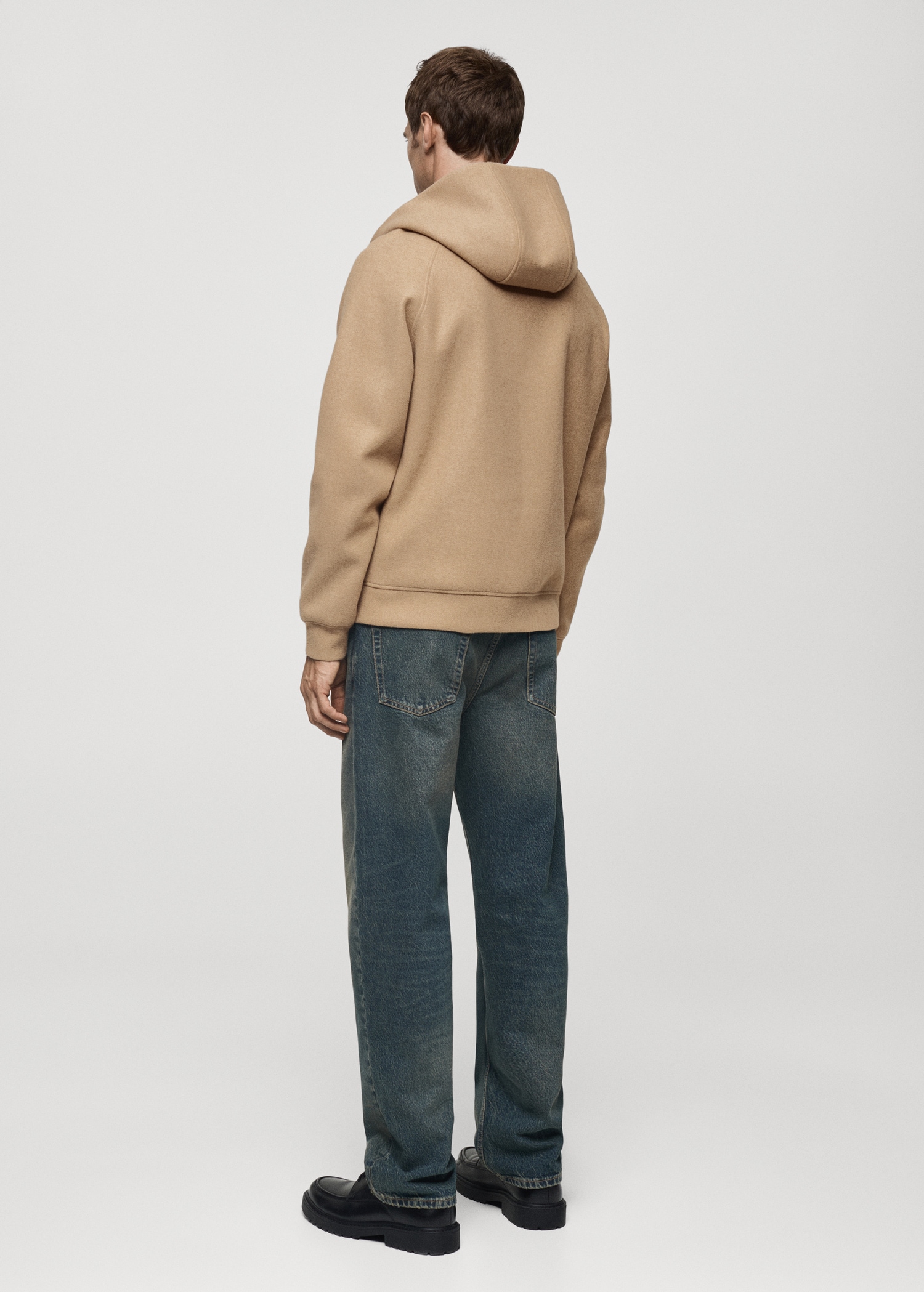 Hooded flannel sweatshirt Men MANGO Vietnam