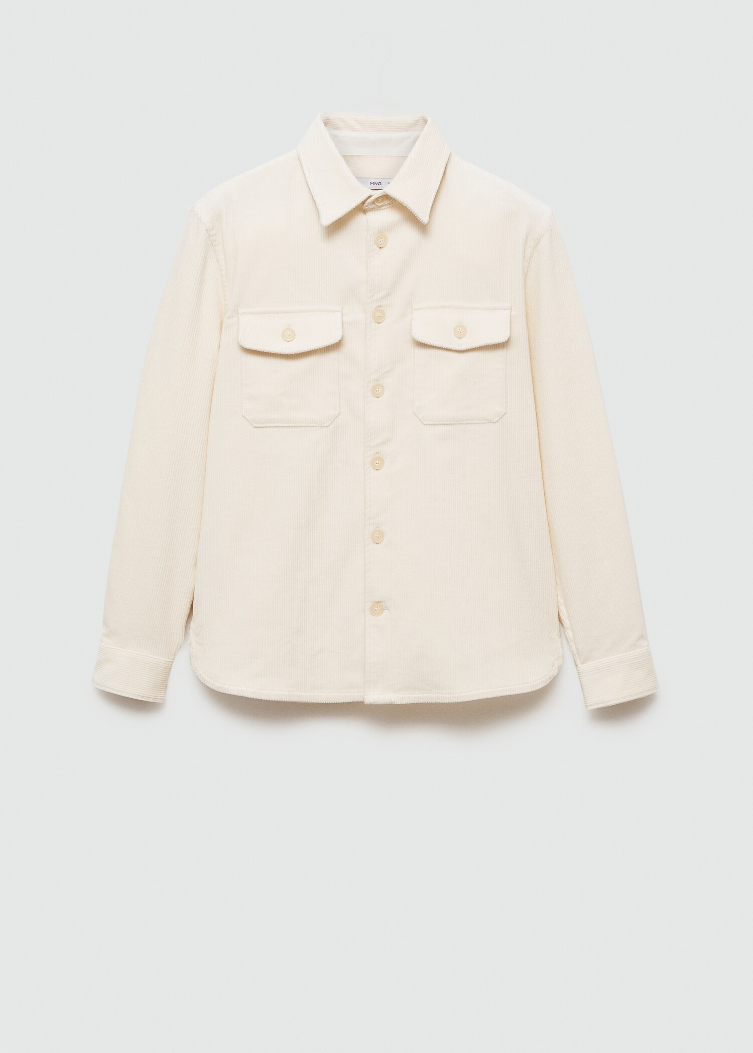 Corduroy overshirt with pockets - Article without model