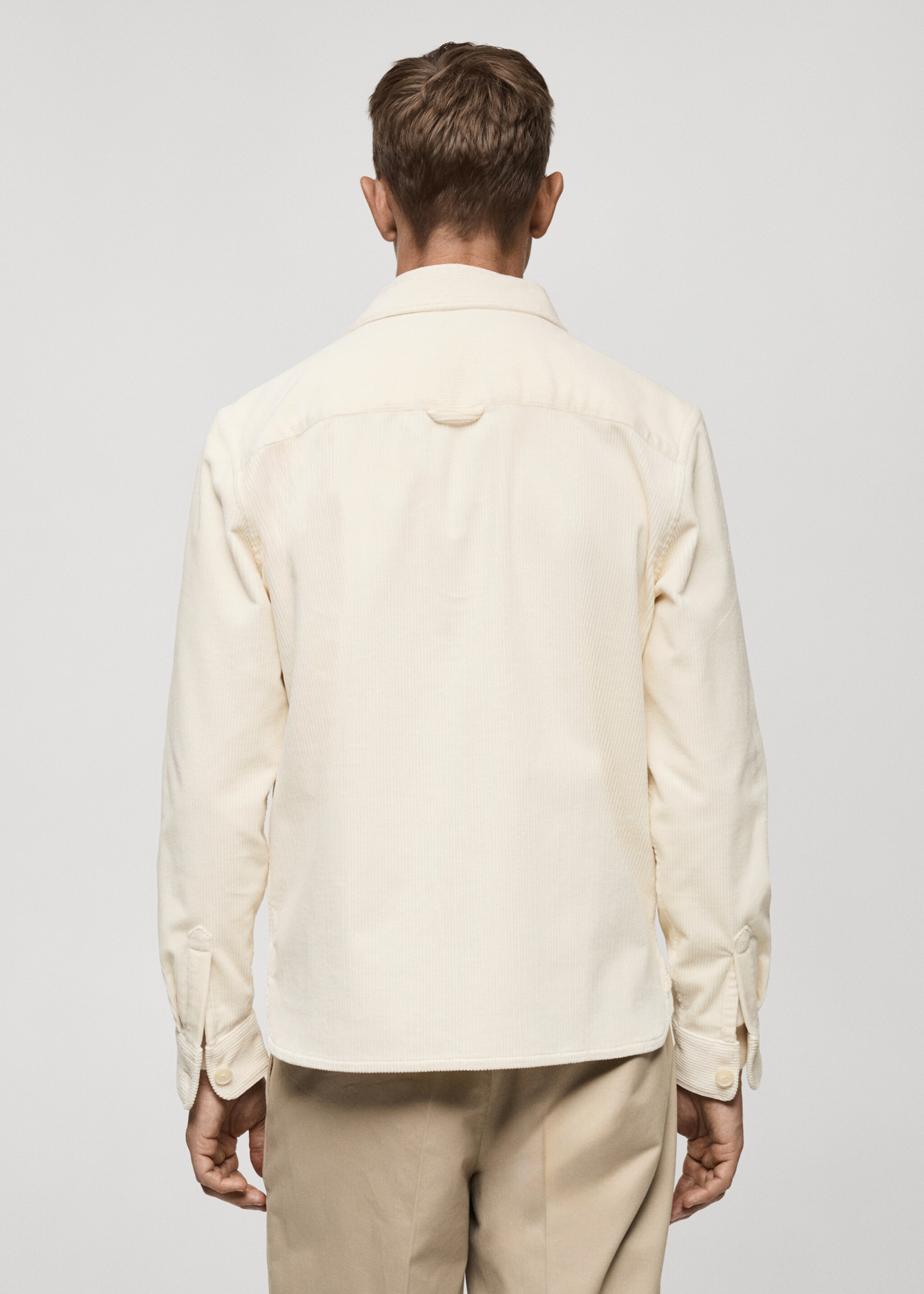 Corduroy overshirt with pockets - Reverse of the article, Off White. Ref: 77077921-00.