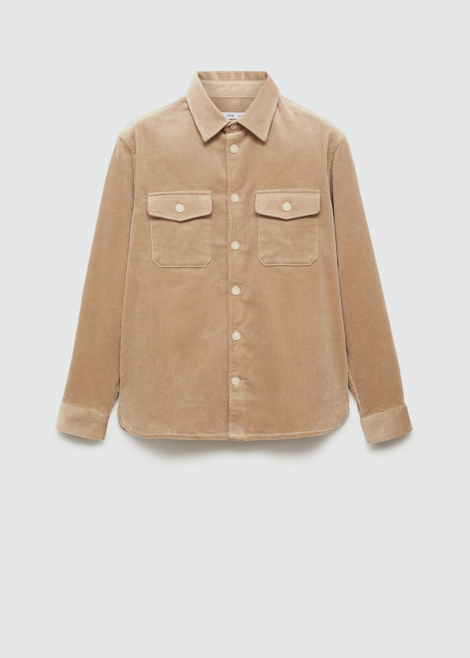 Corduroy overshirt with pockets - Article without model