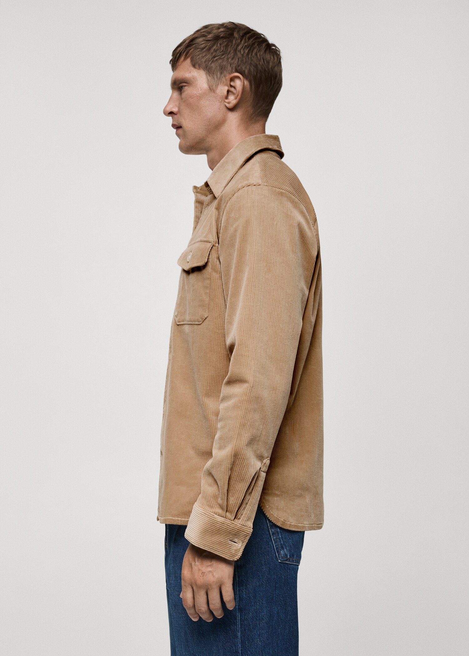 Corduroy overshirt with pockets - Details of the article 2