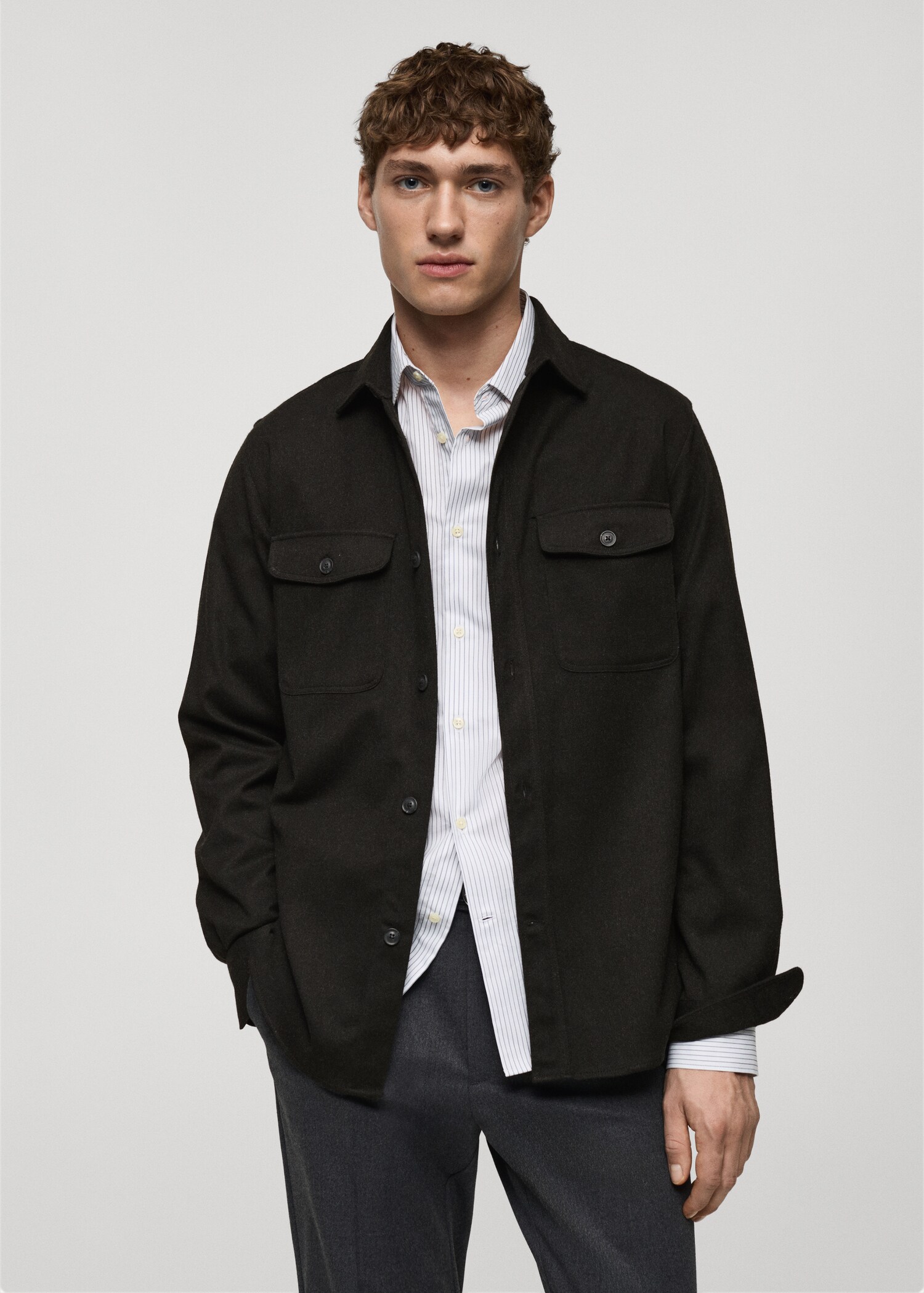 Surchemise flanelle regular-fit poches - Plan moyen