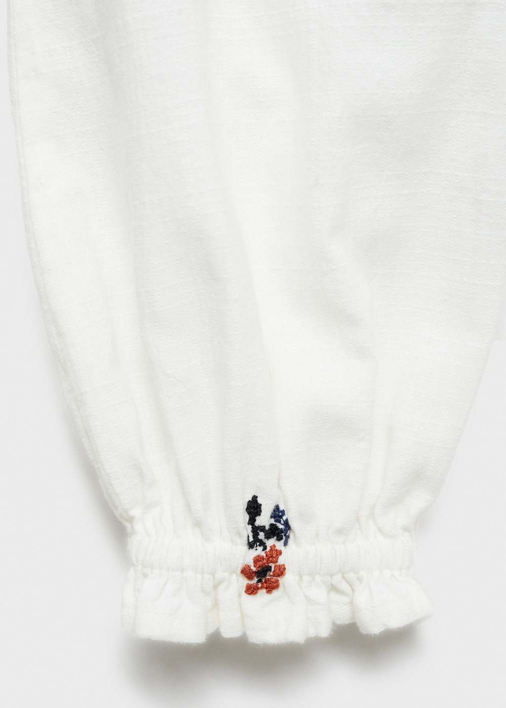 トップス Triacetate Floral Embroidery Blouse Triacetate Floral