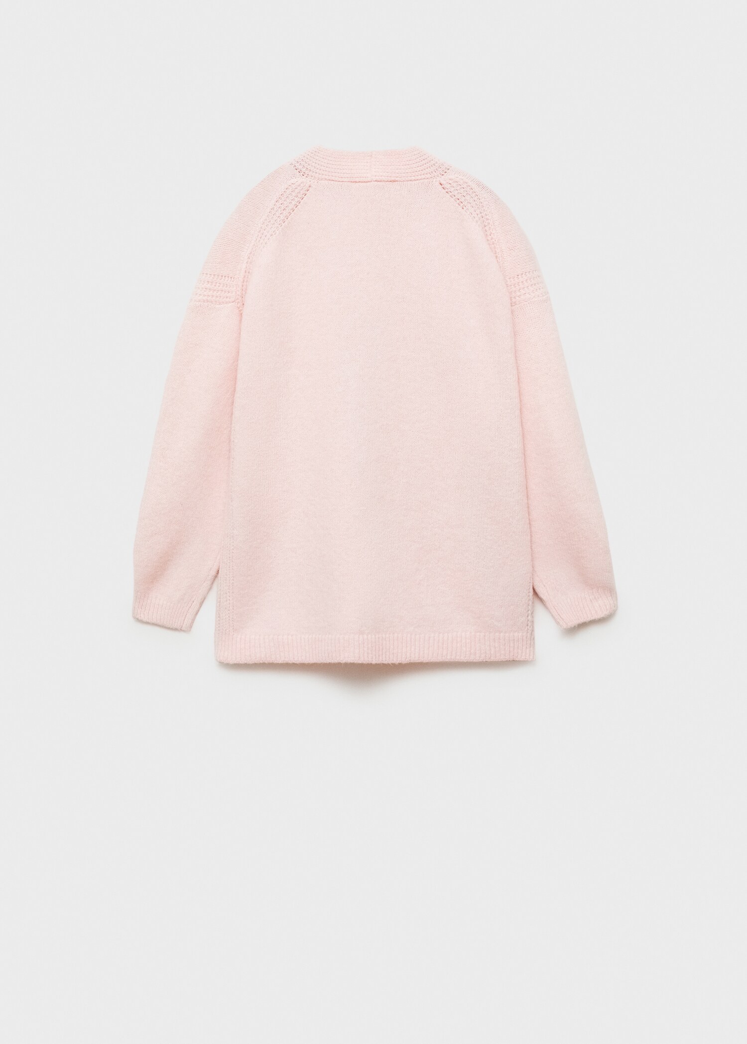 V-neck knitted cardigan - Reverse of the article