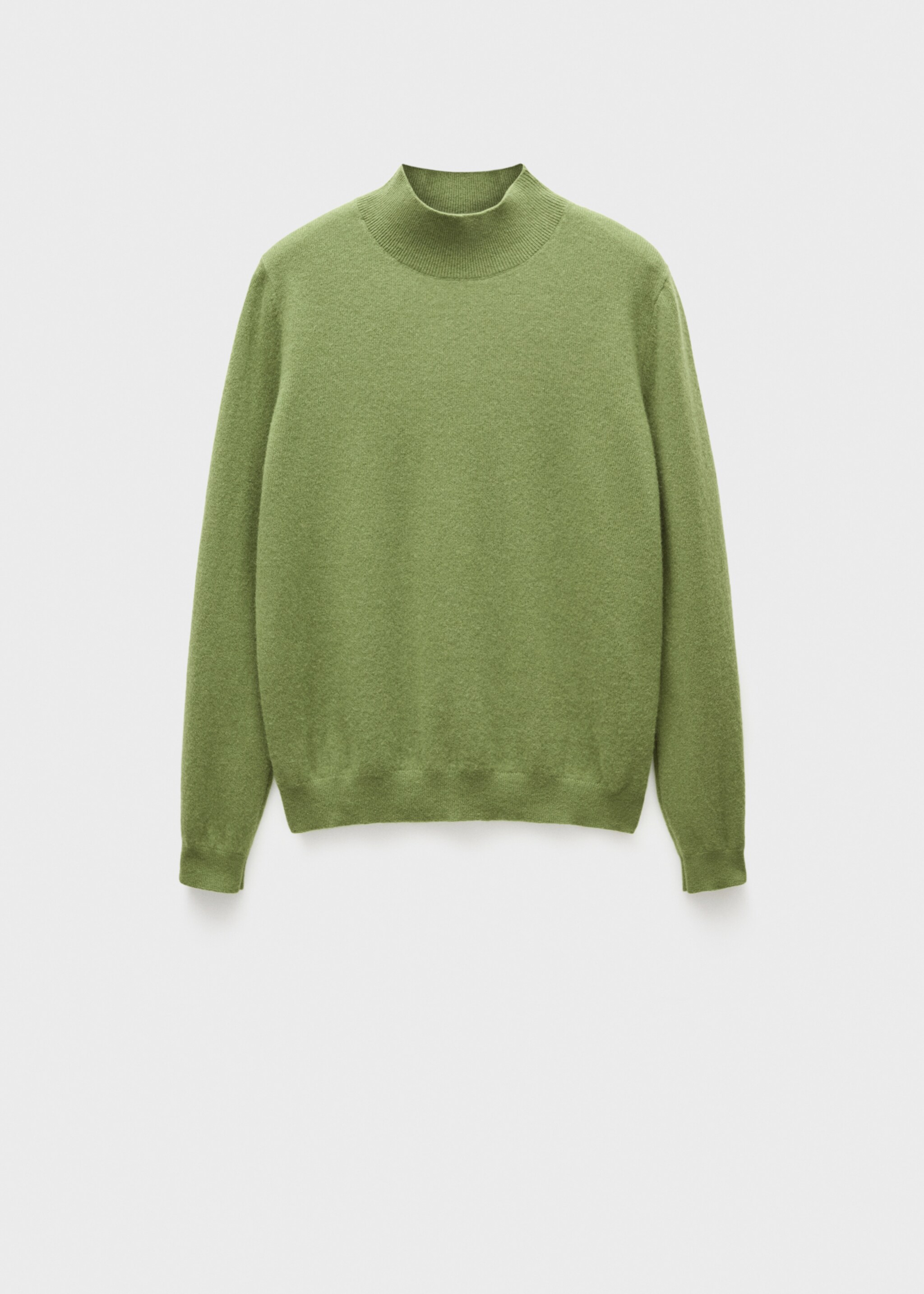 Pull-over 100 % cachemire col montant - Article sans modèle, Vert. Ref: 77078263-00.