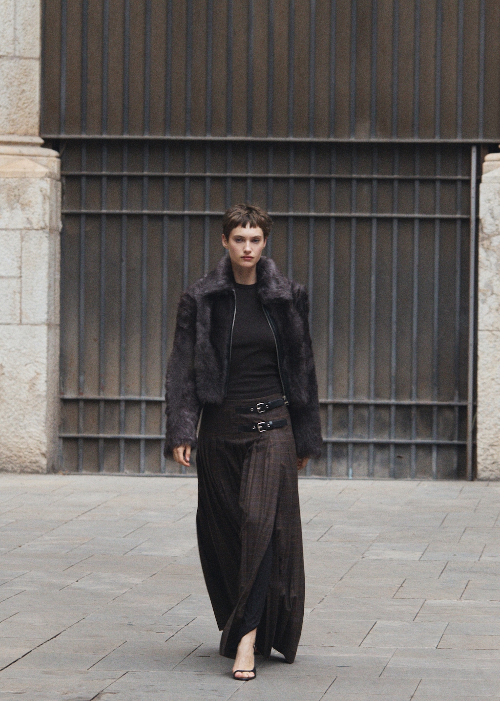 Pleated check skirt - Women | MANGO Japan Pleated check skirt - Women | MANGO Japan