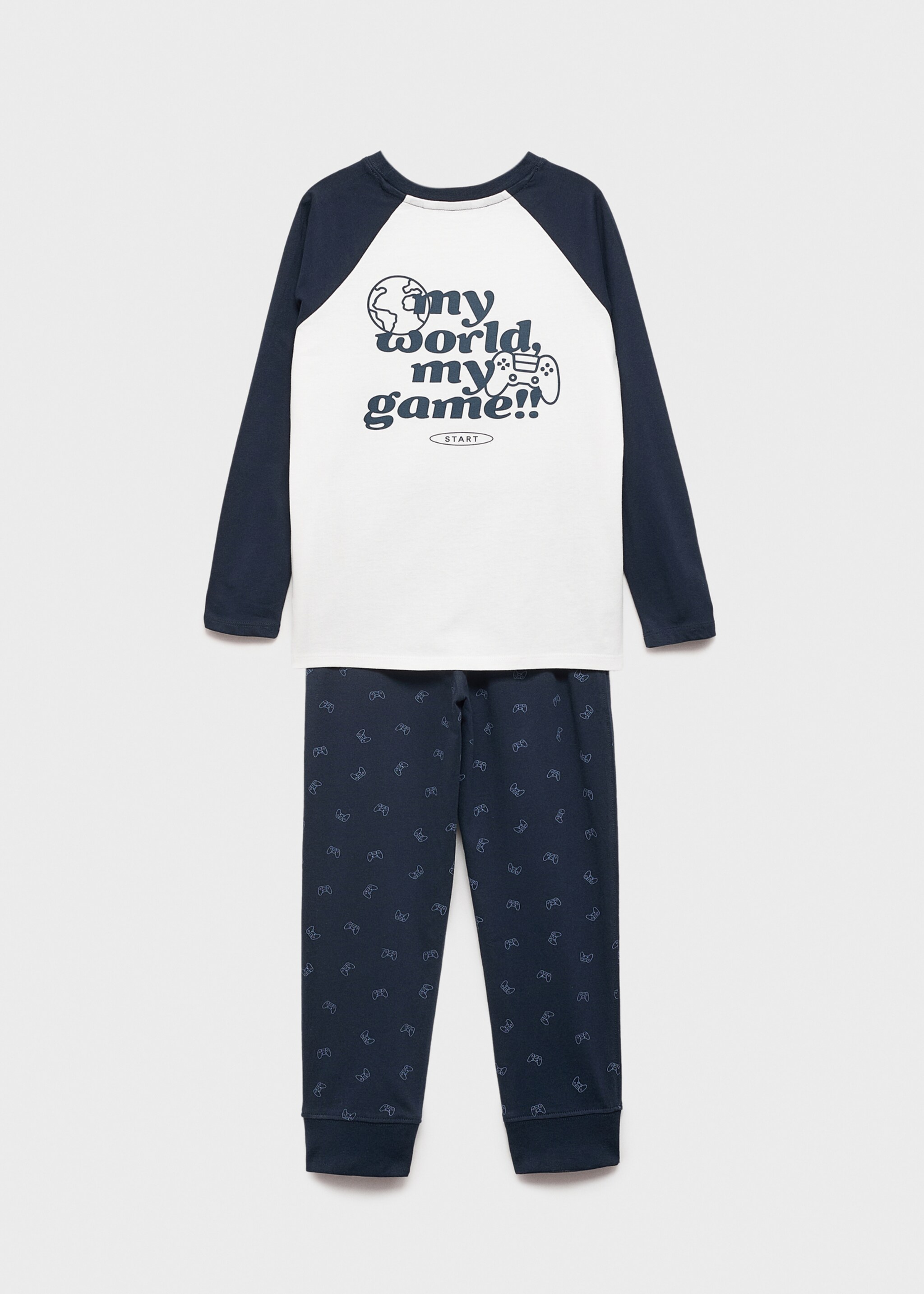 Cotton printed long pyjamas - Reverse of the article