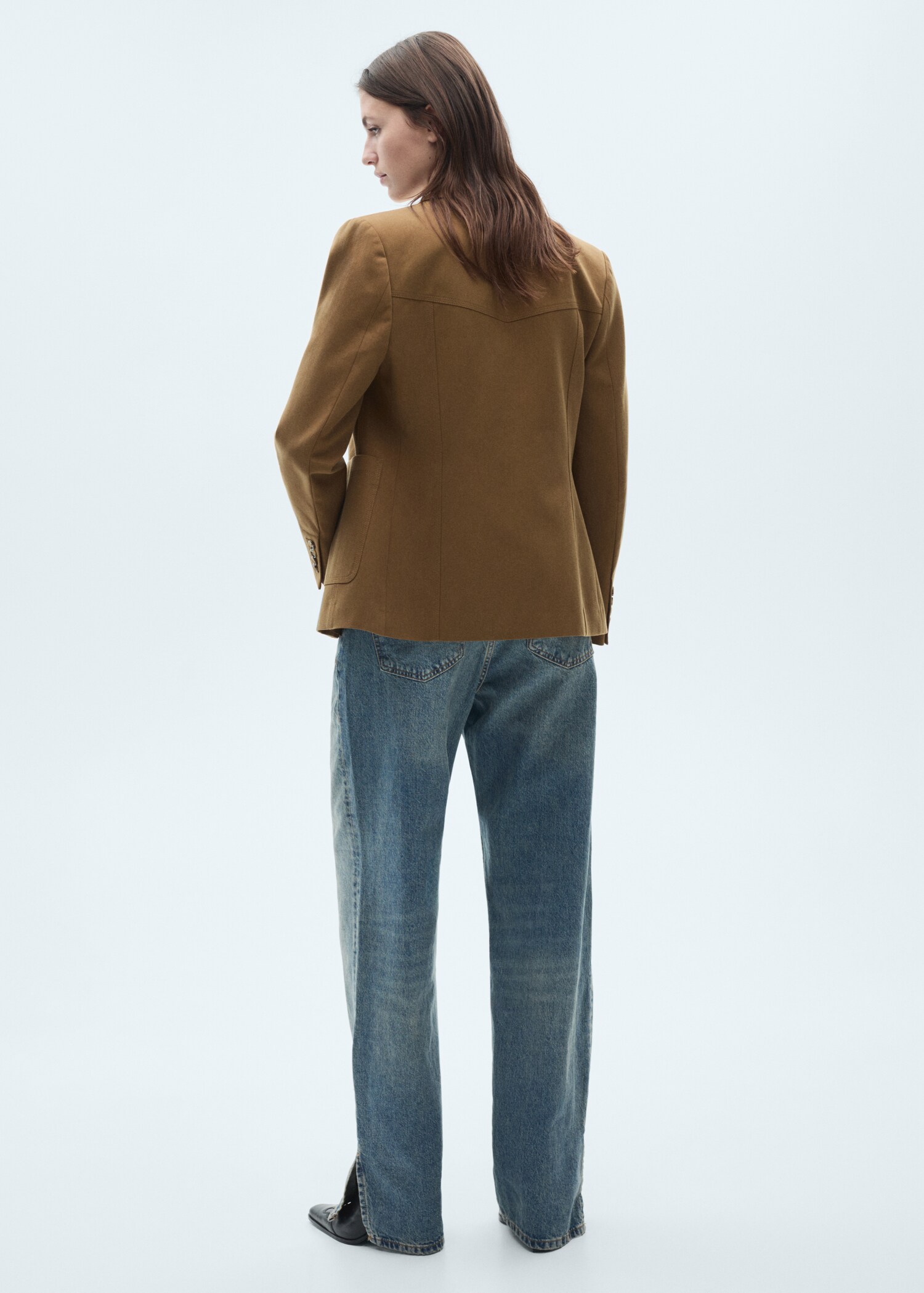 Lyocell jacket with pockets - Reverse of the article