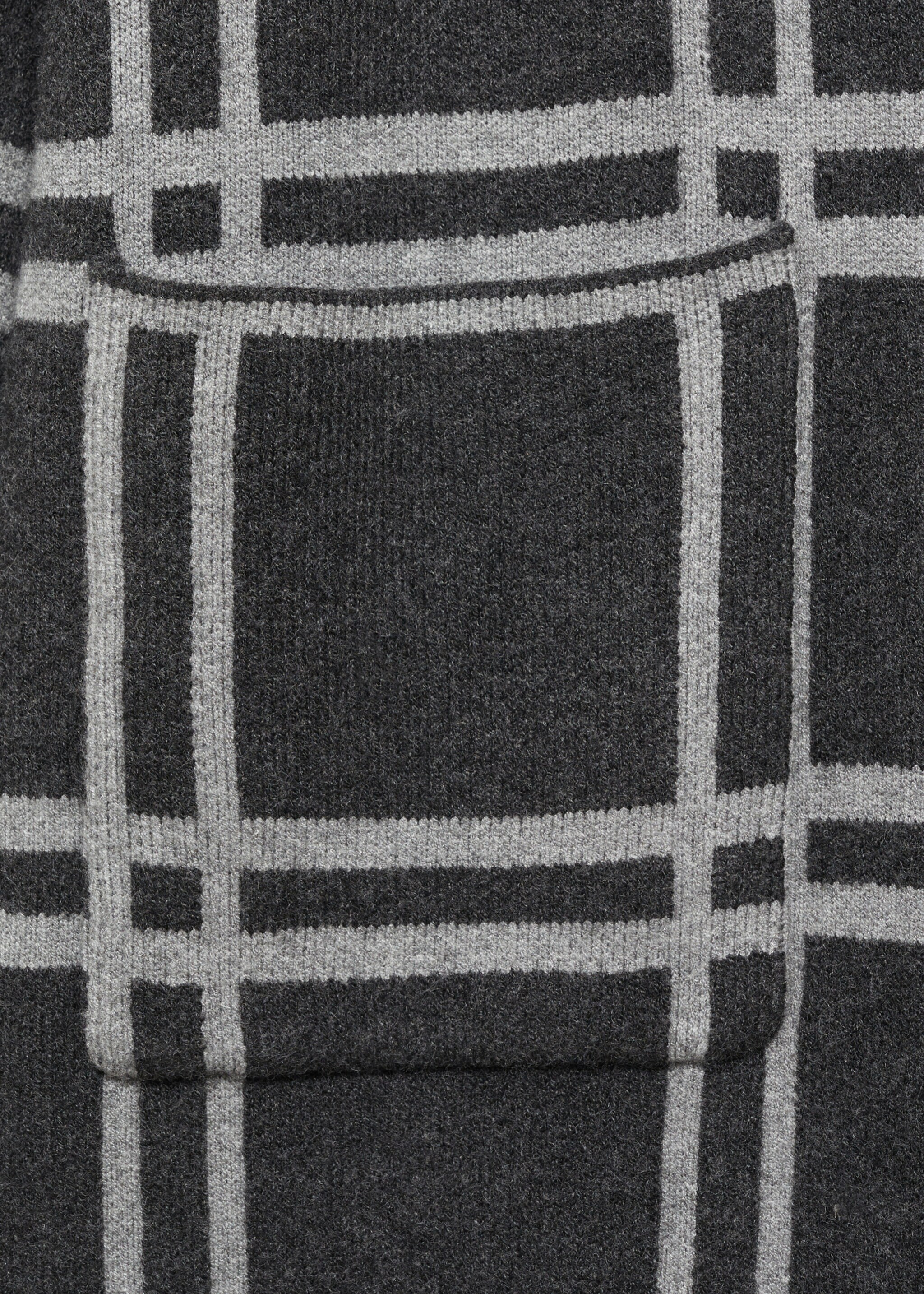Karierter Strickmantel - Detail des Artikels 0