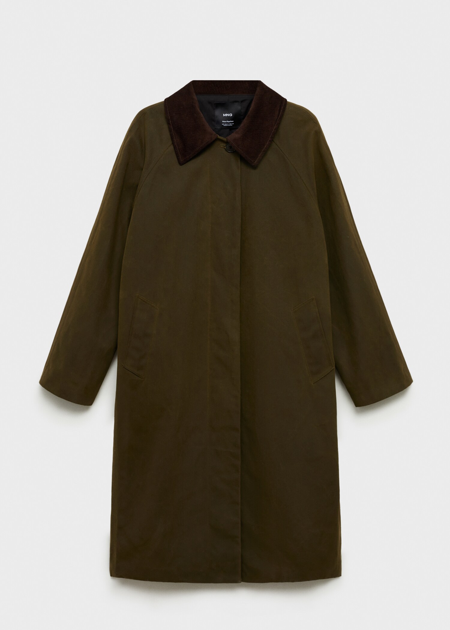 Long corduroy collar parka - Article without model