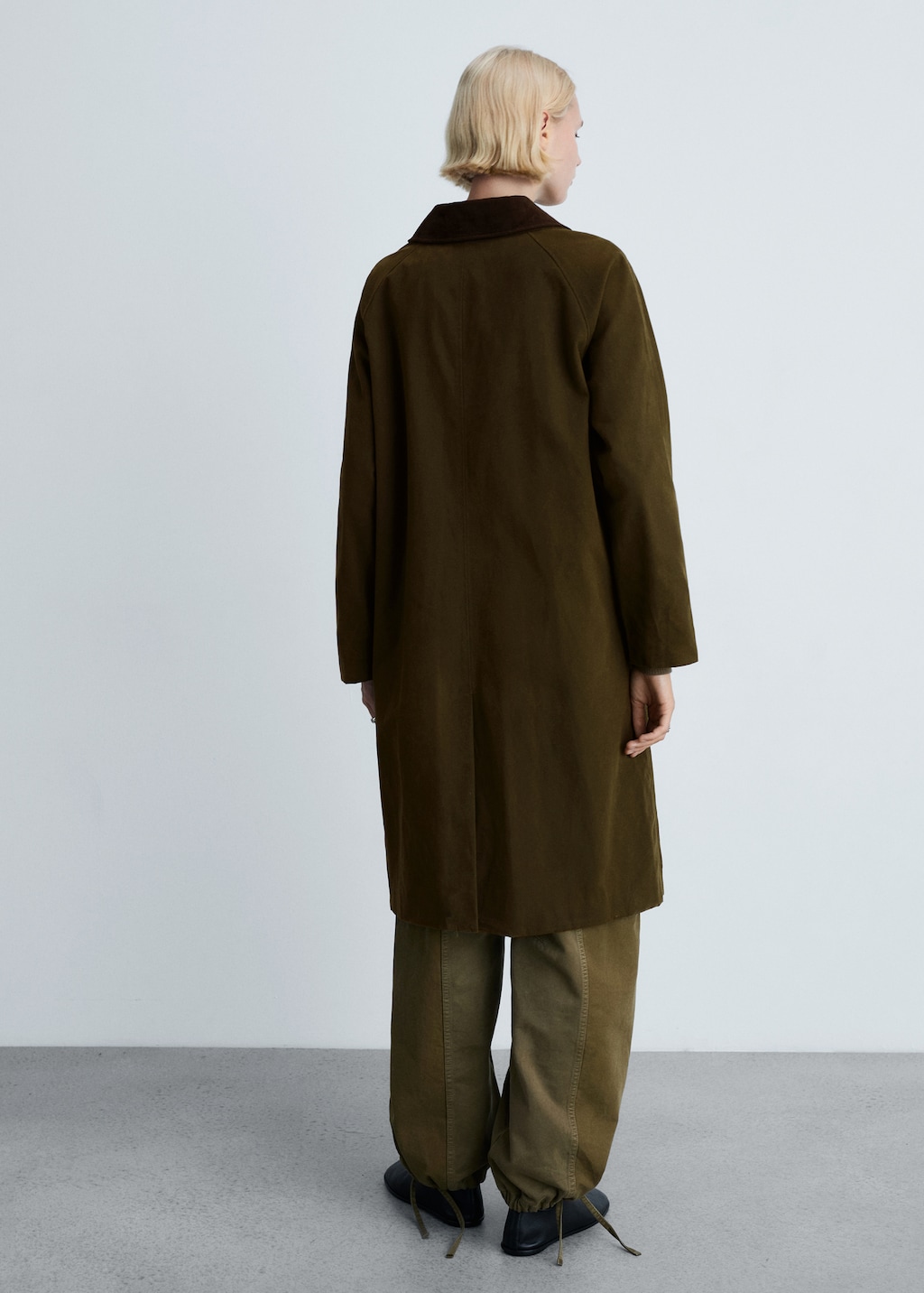 Mango Oversized parka with contrasting collar thumbnail
