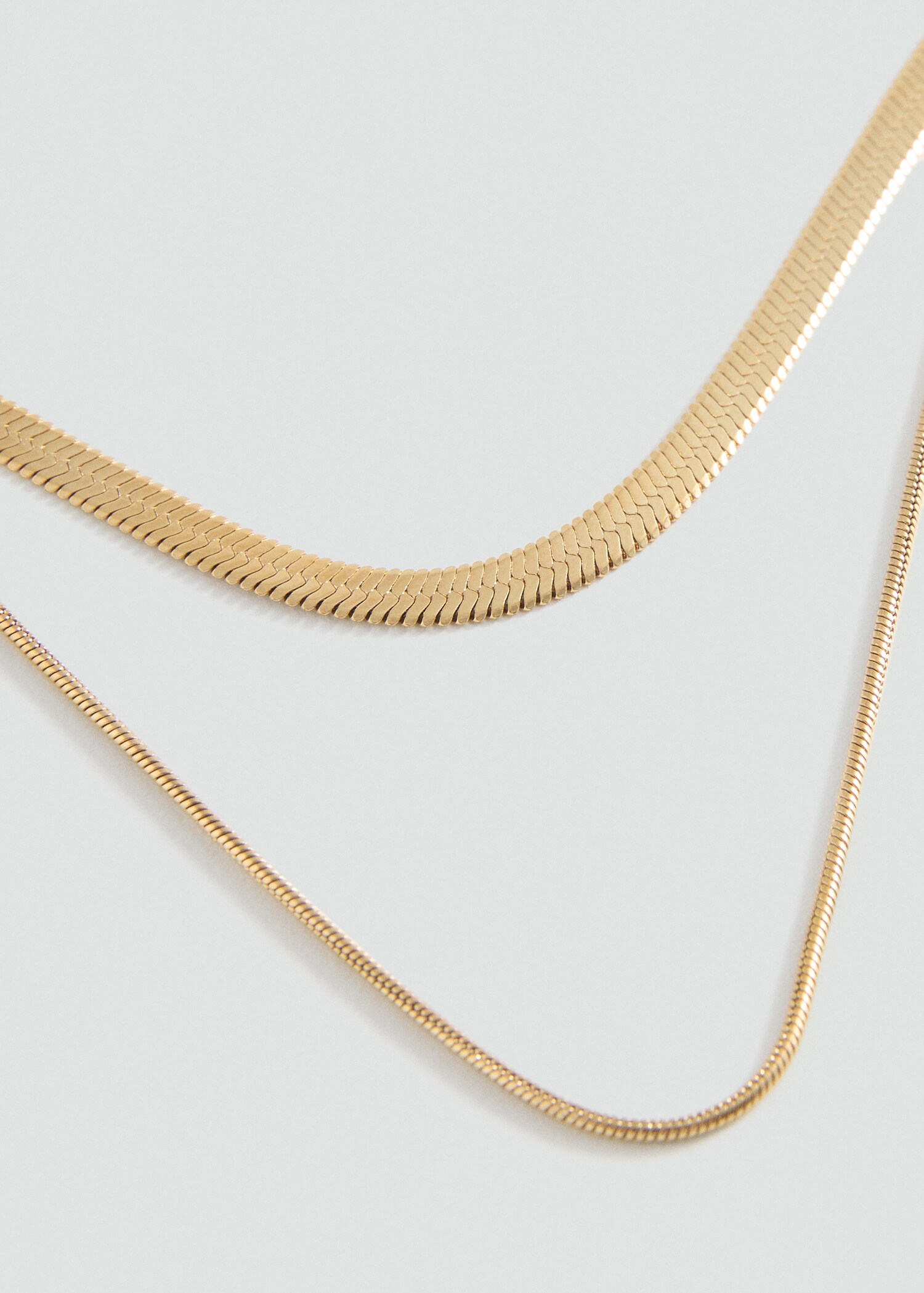 Double chain necklace - Medium plane