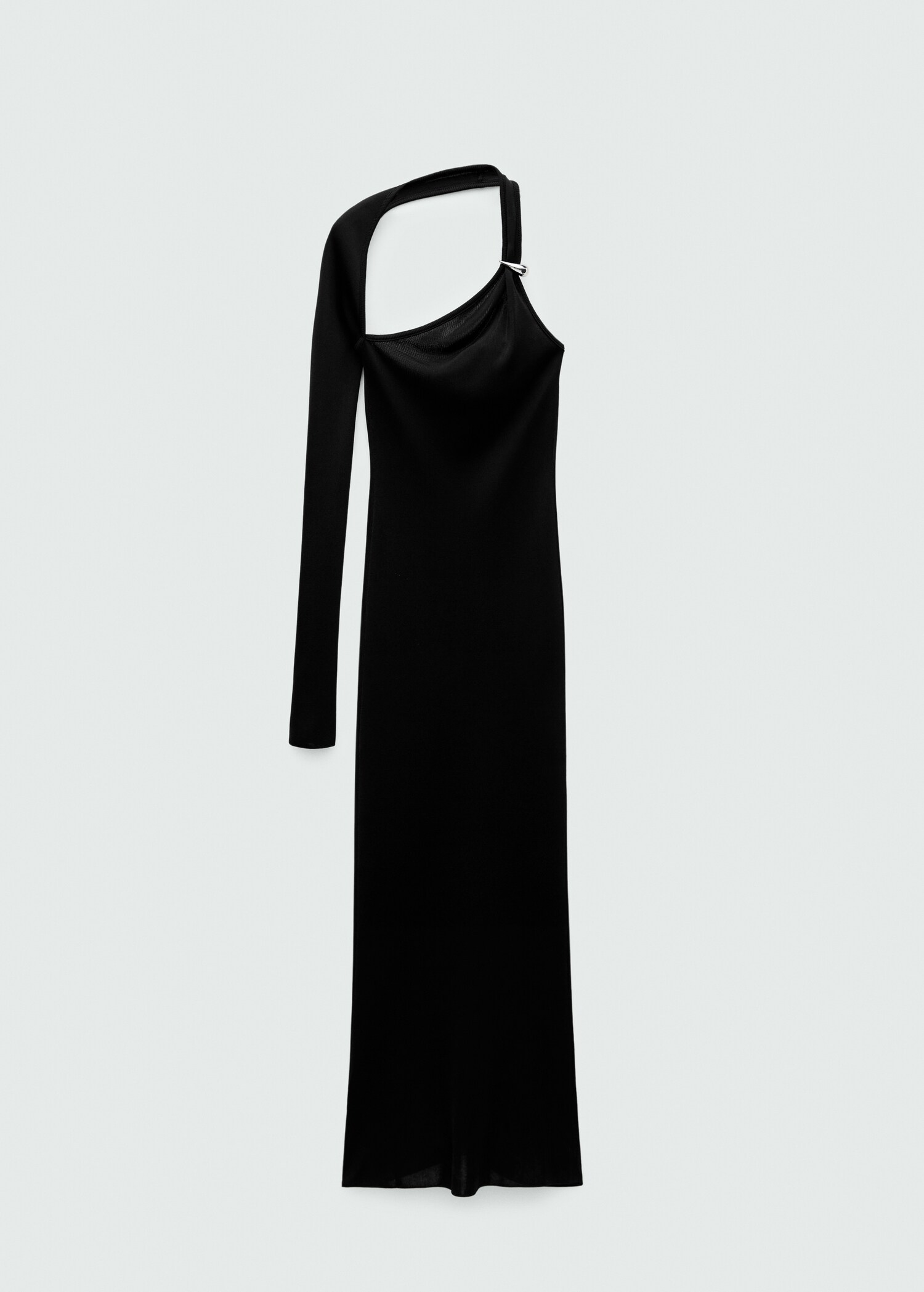 Open-back asymmetrical knitted dress - Article without model