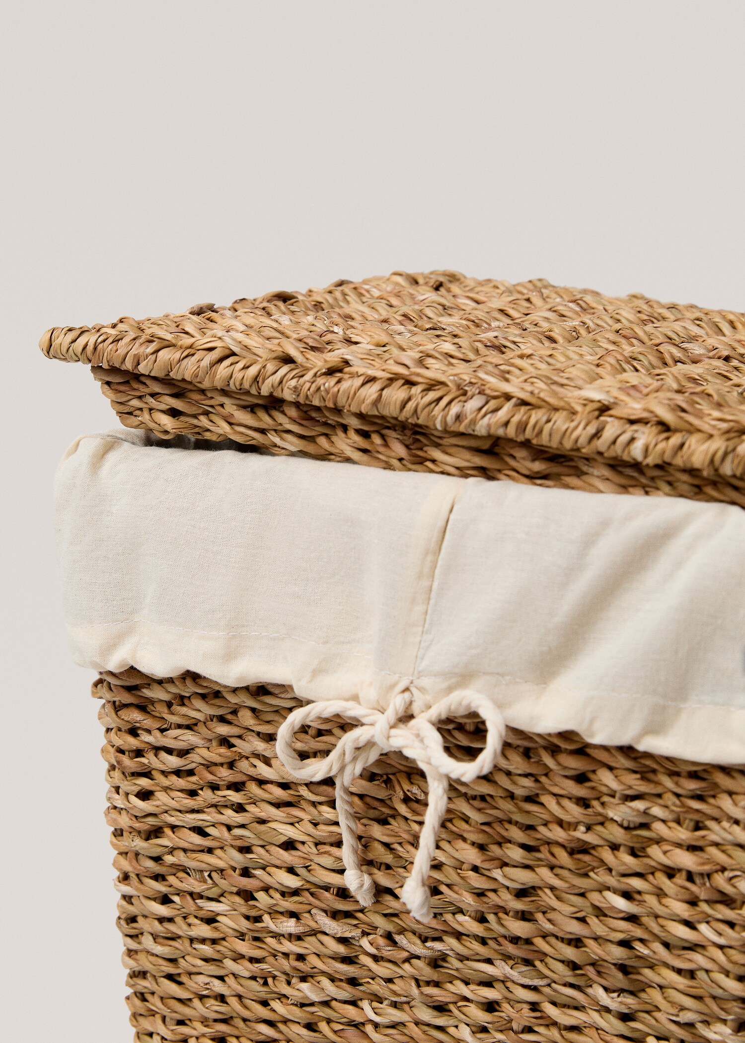 Natural fibre laundry basket 29x25x40cm - Details of the article 2