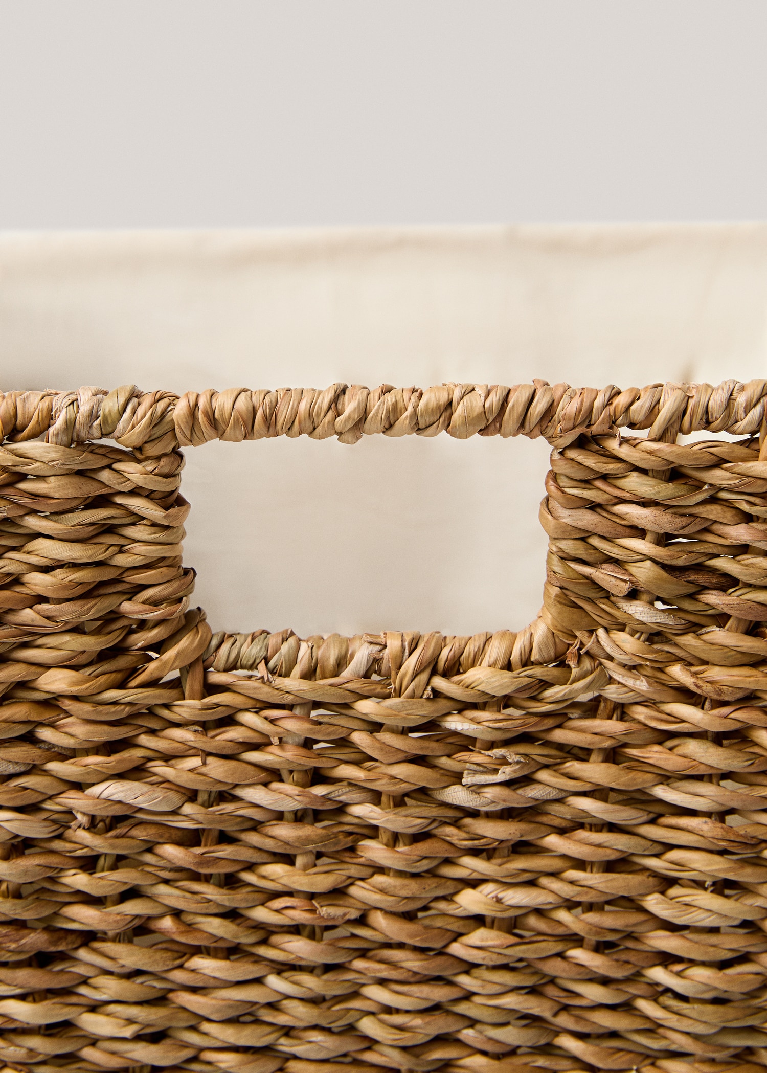 Natural fibre laundry basket 29x25x40cm - Details of the article 3