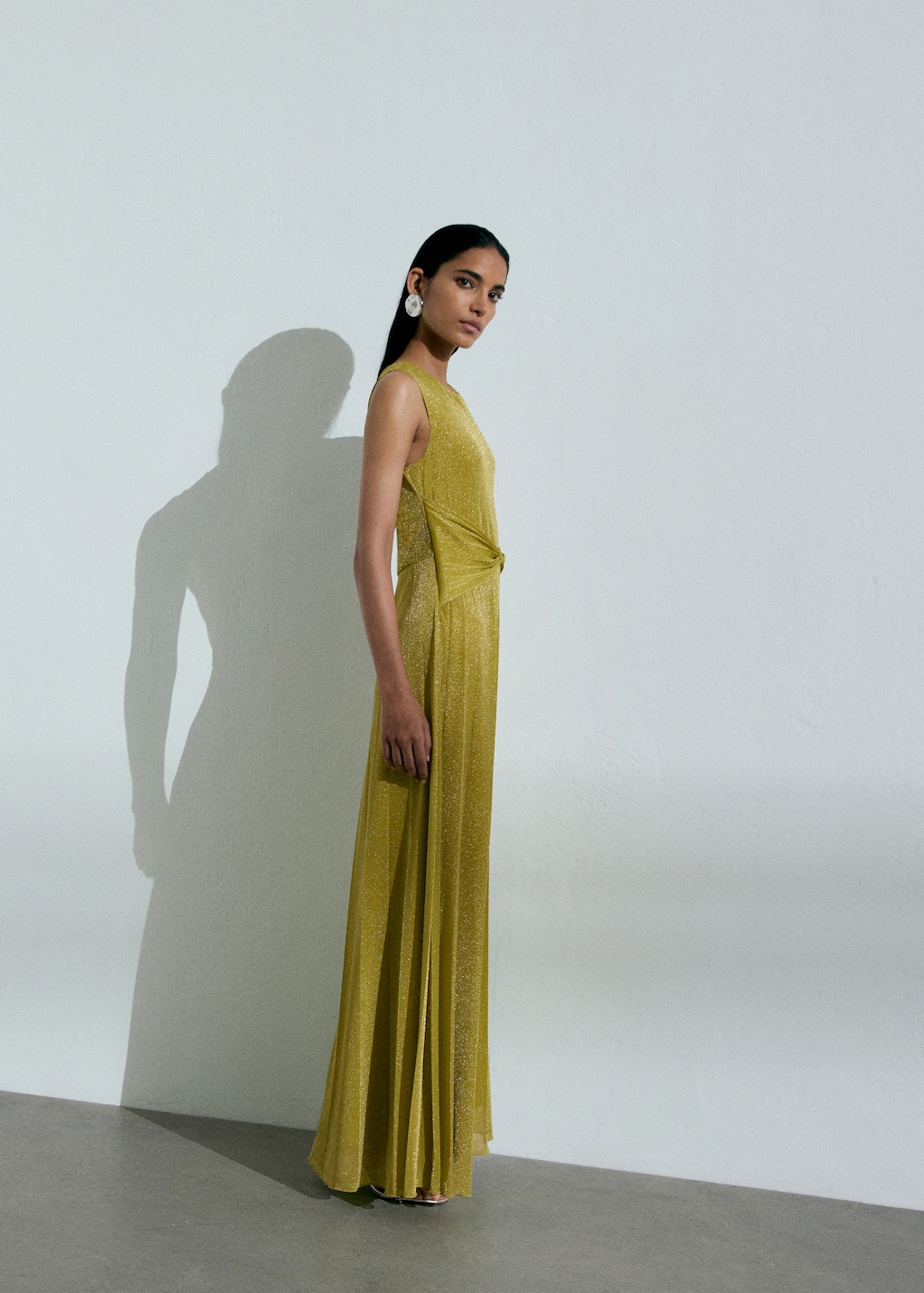 Mango gold dress hotsell