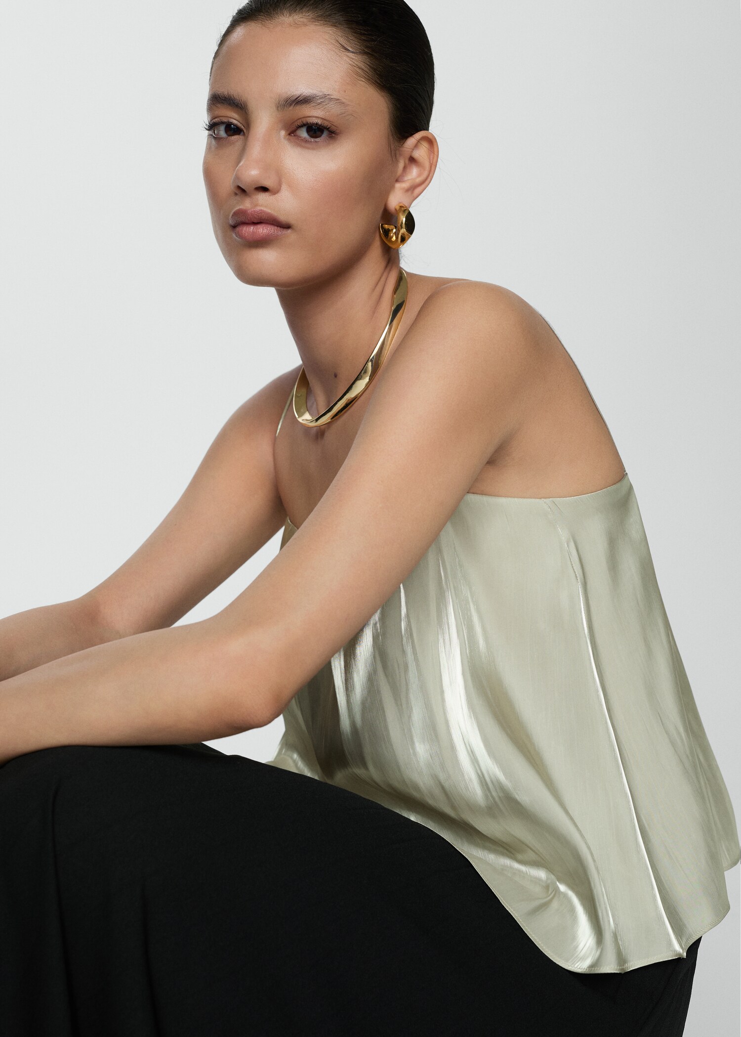 Pleated long skirt - Details of the article 1