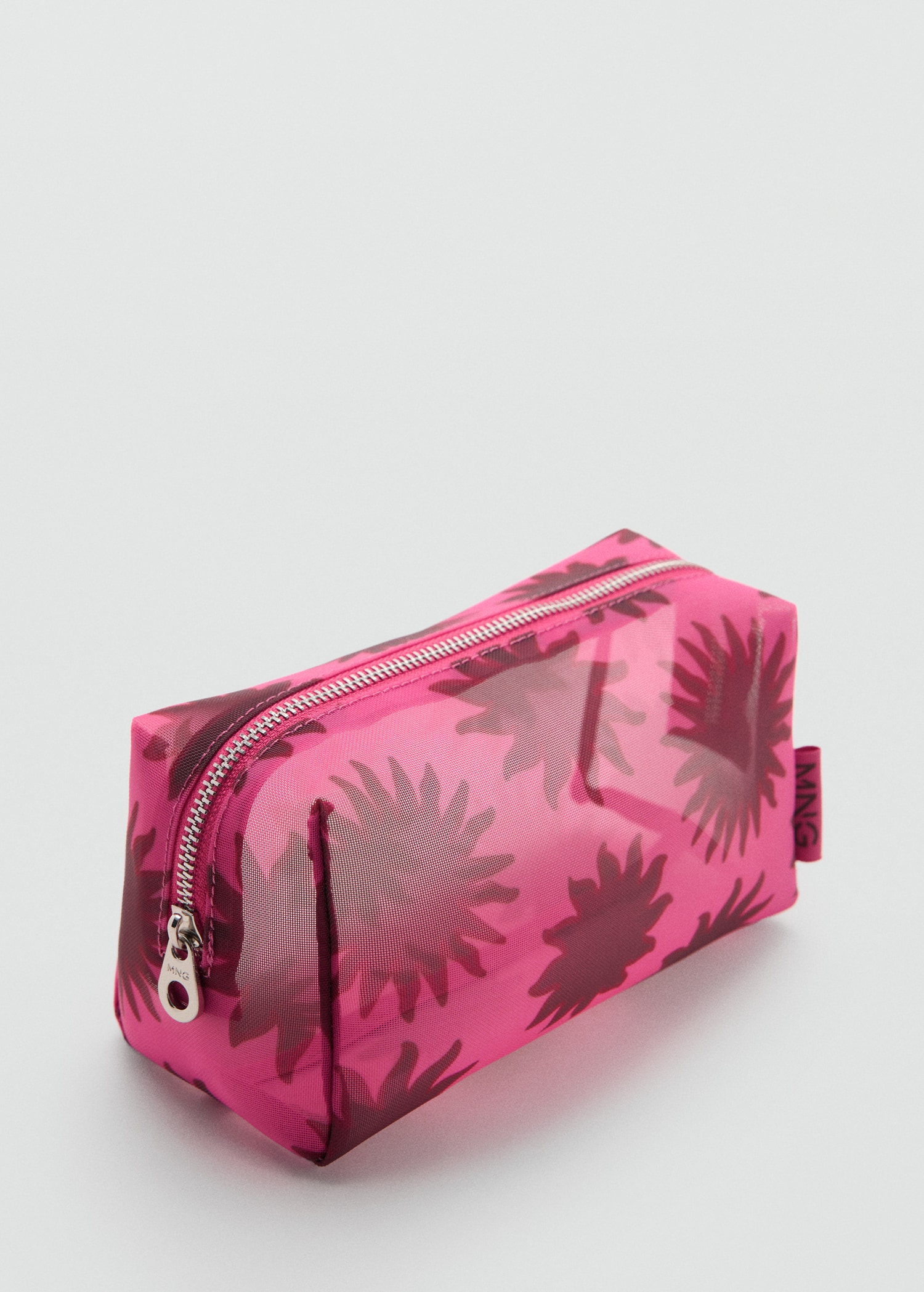 Printed transparent toiletry bag - Medium plane