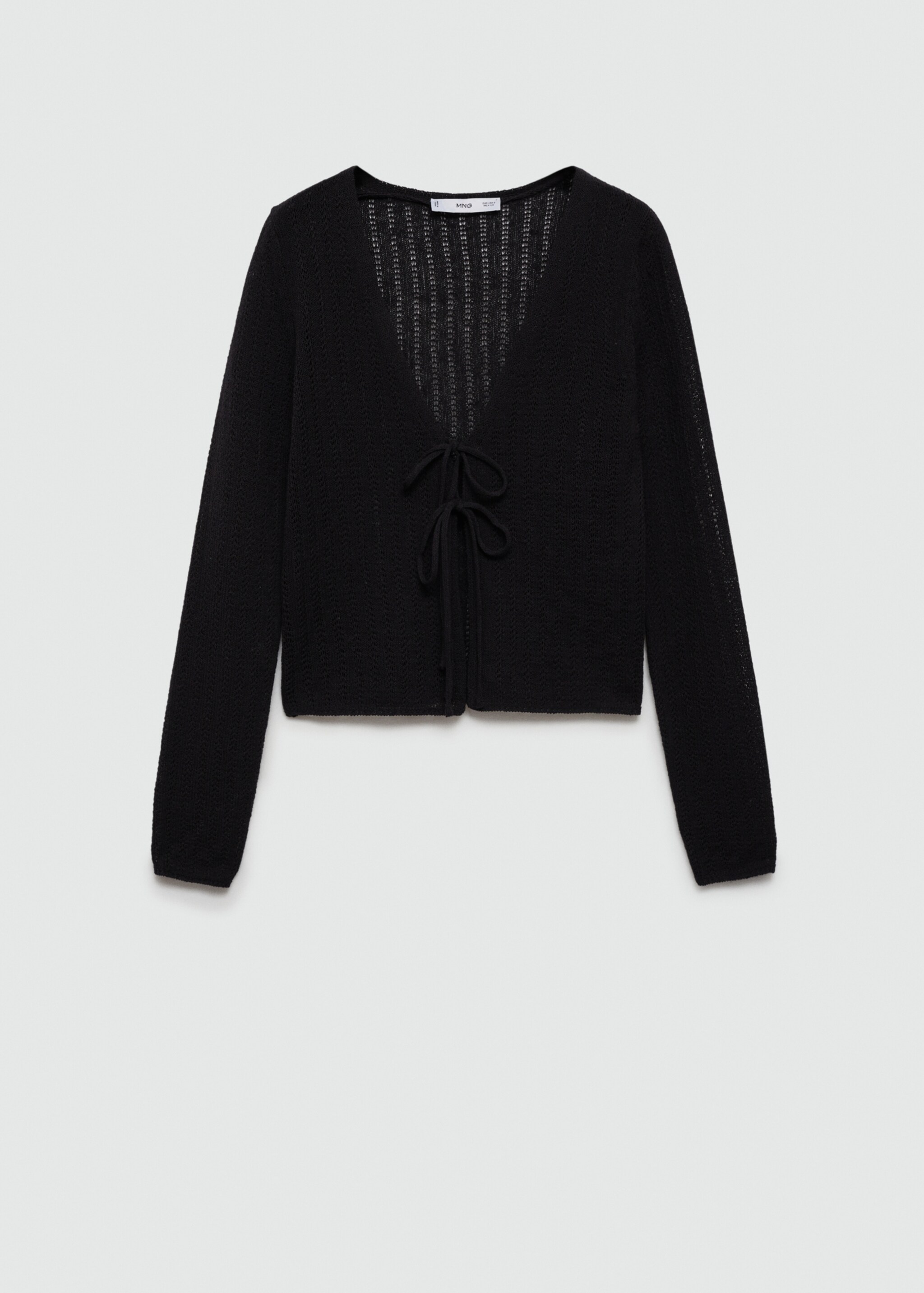Knitted cardigan with ties - Article without model
