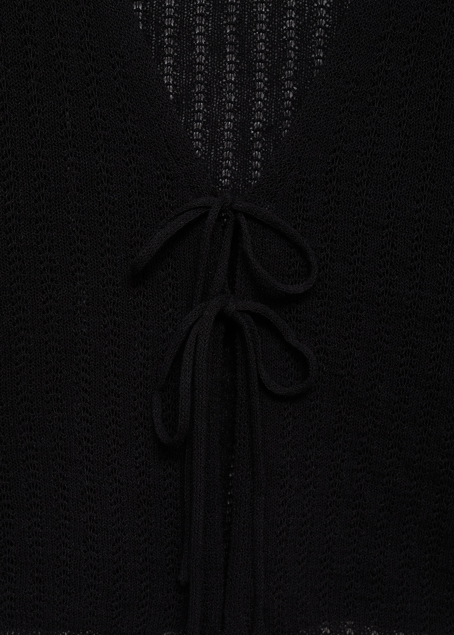 Knitted cardigan with ties - Details of the article 8