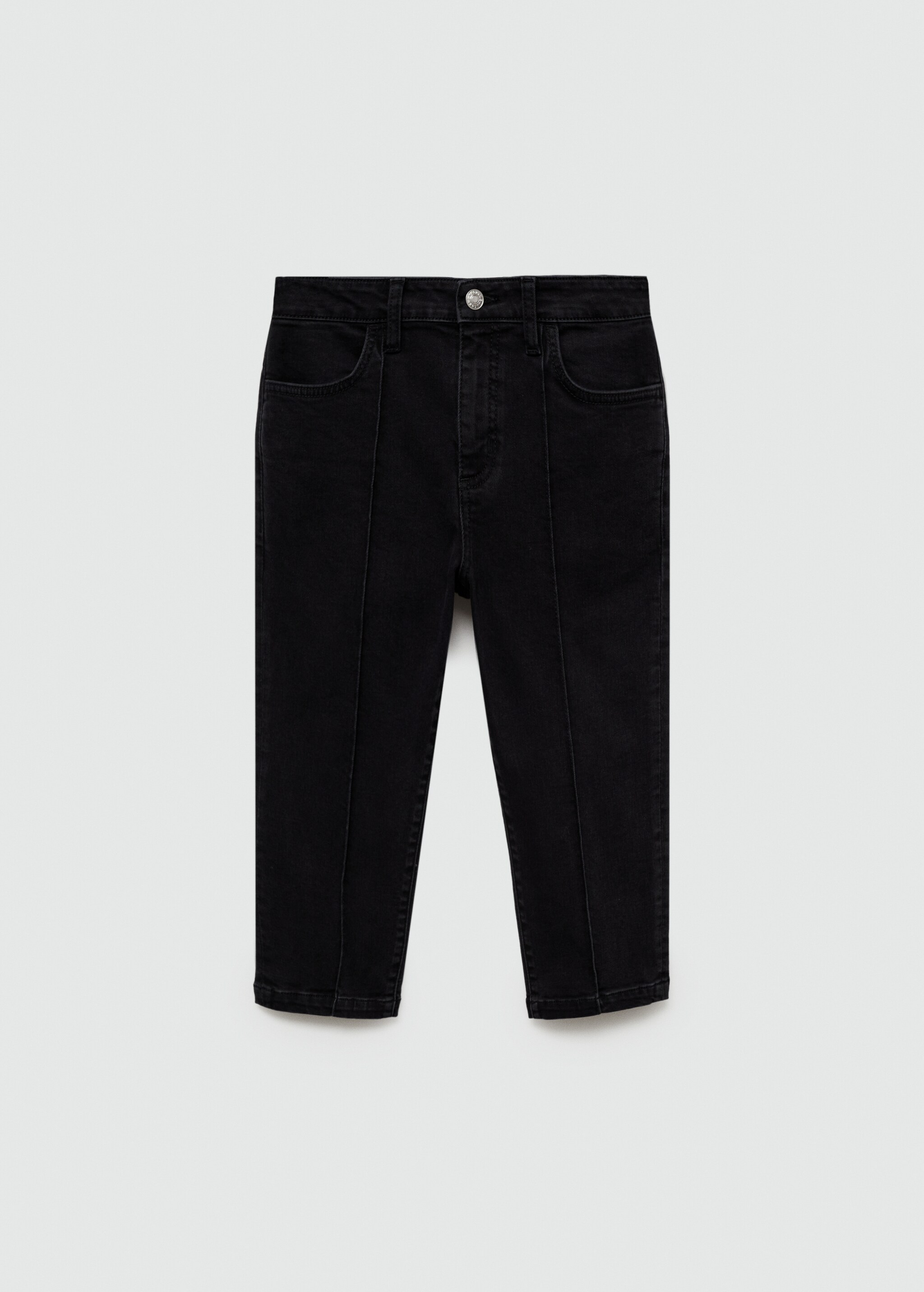 Dekoratif dikişli slim capri jean pantolon - Modelsiz ürün