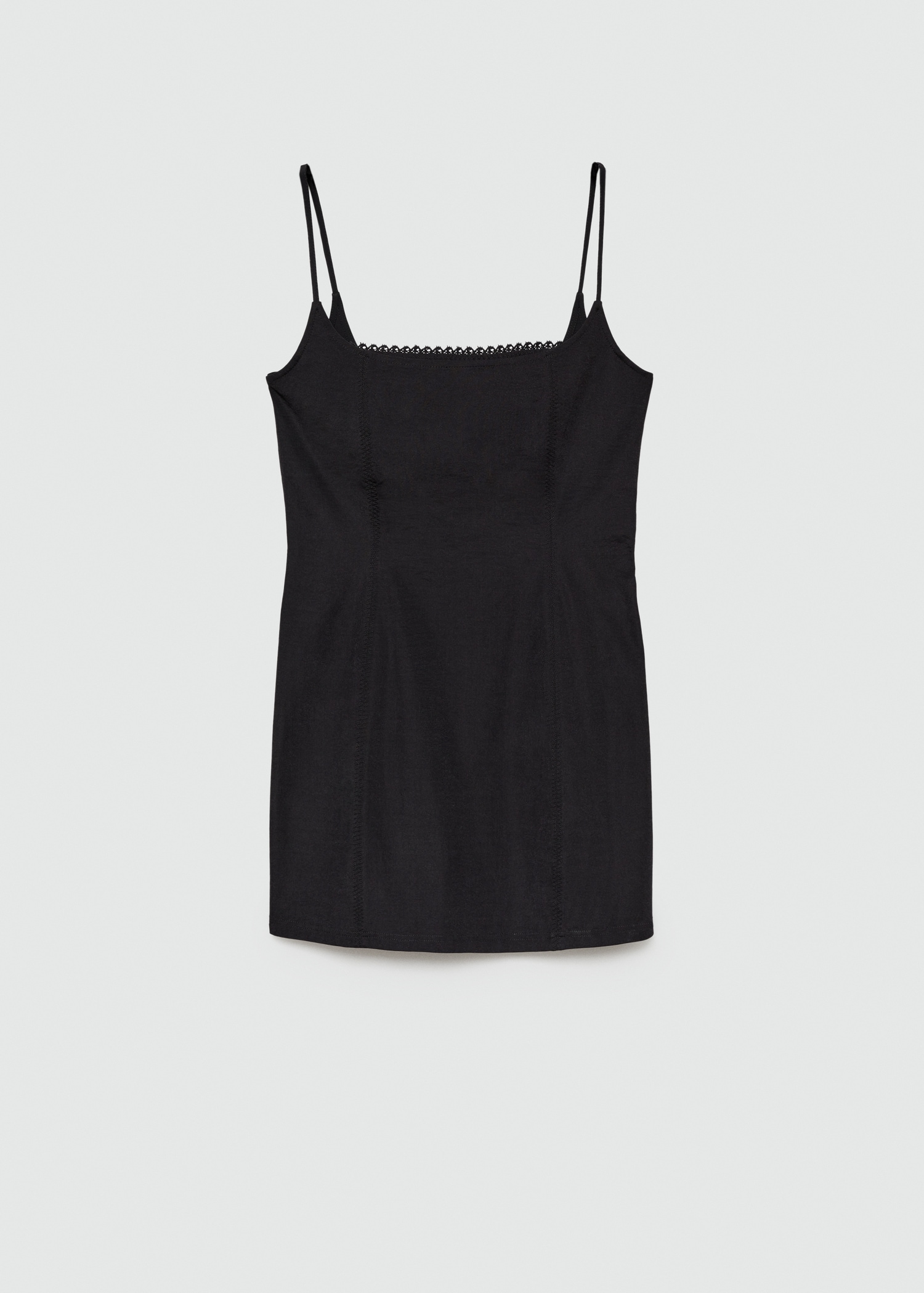 Vestido tirantes detalle encaje MANGO Chile