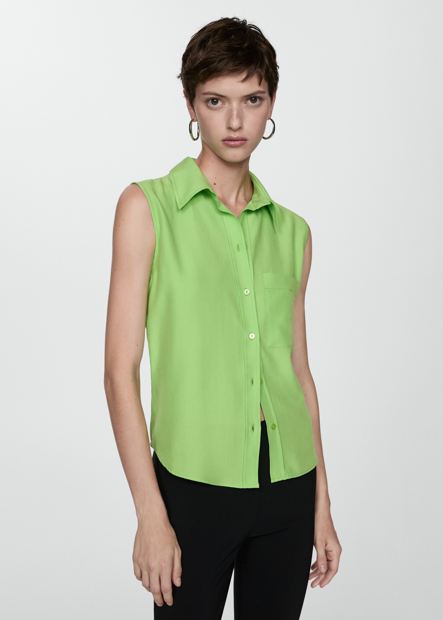  Lyocell sleeveless shirt - Medium plane