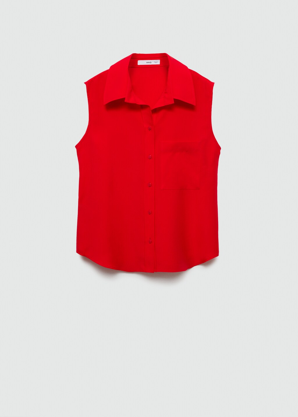 Camisa lyocell sin mangas Mujer MANGO Espana Peninsula y Baleares