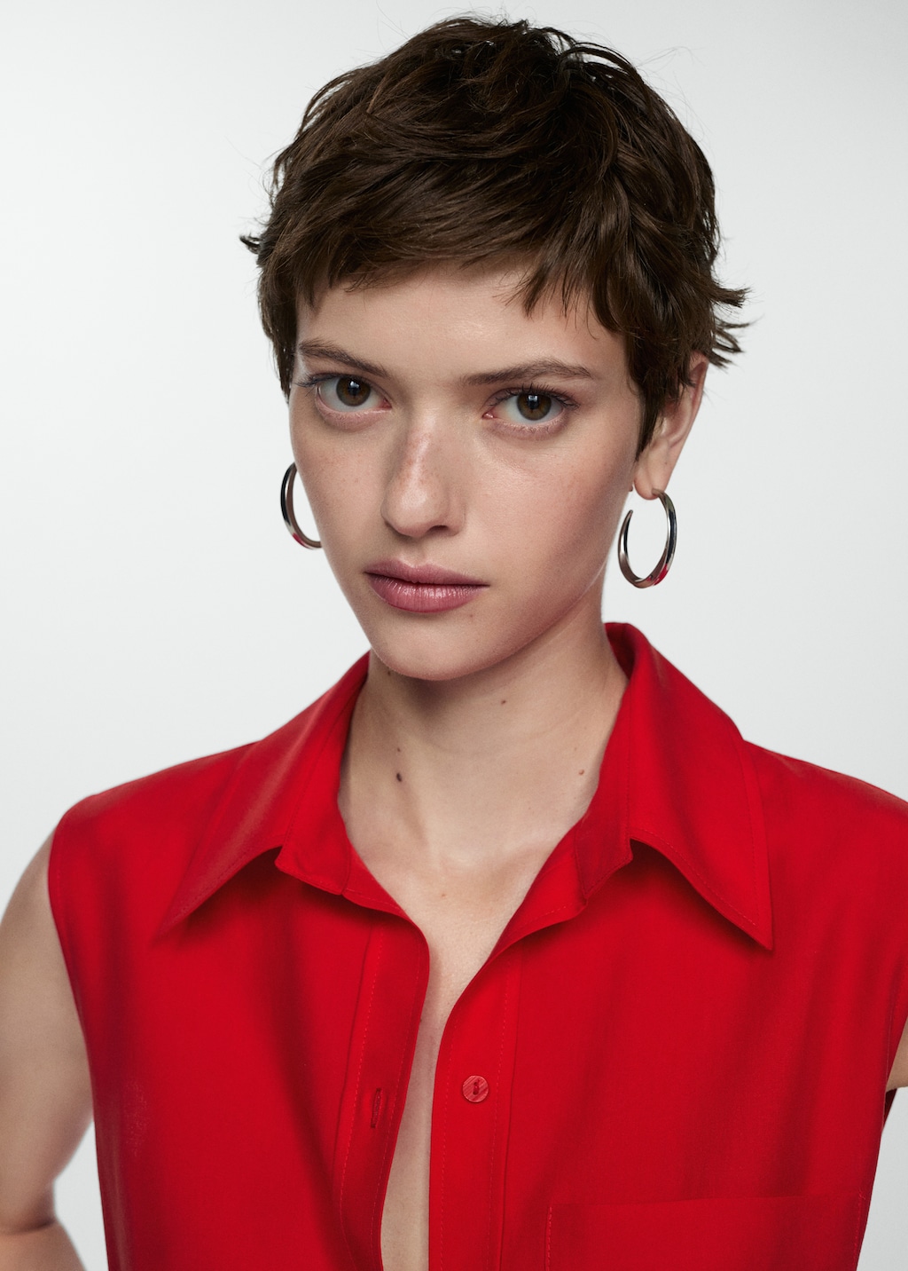 Chemise rouge femme mango hotsell