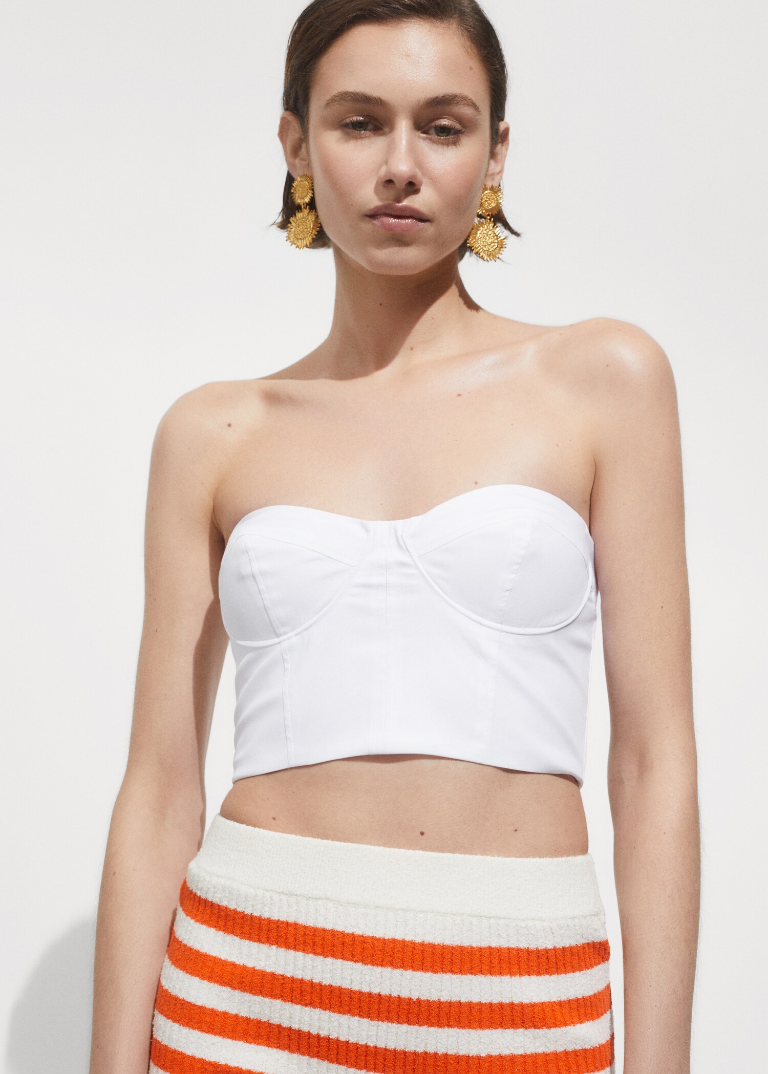 Strapless cropped top - Details of the article 2