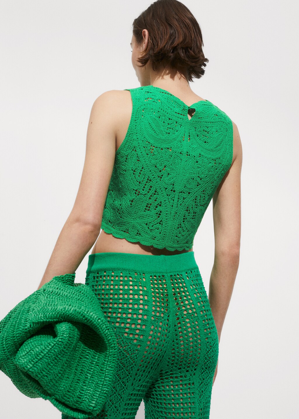 Crochet top with flowers - Women | MANGO Kosovo Crochet top with flowers - Women | MANGO Kosovo