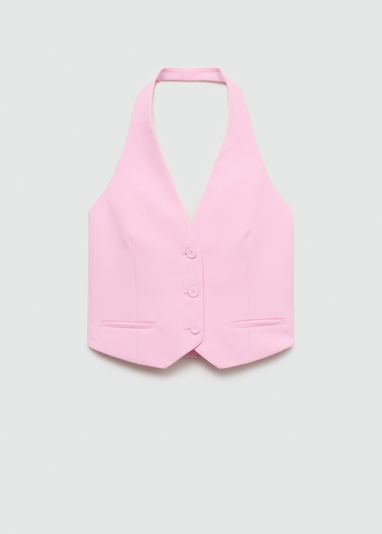 Halter-neck gilet with buttons - Article without model
