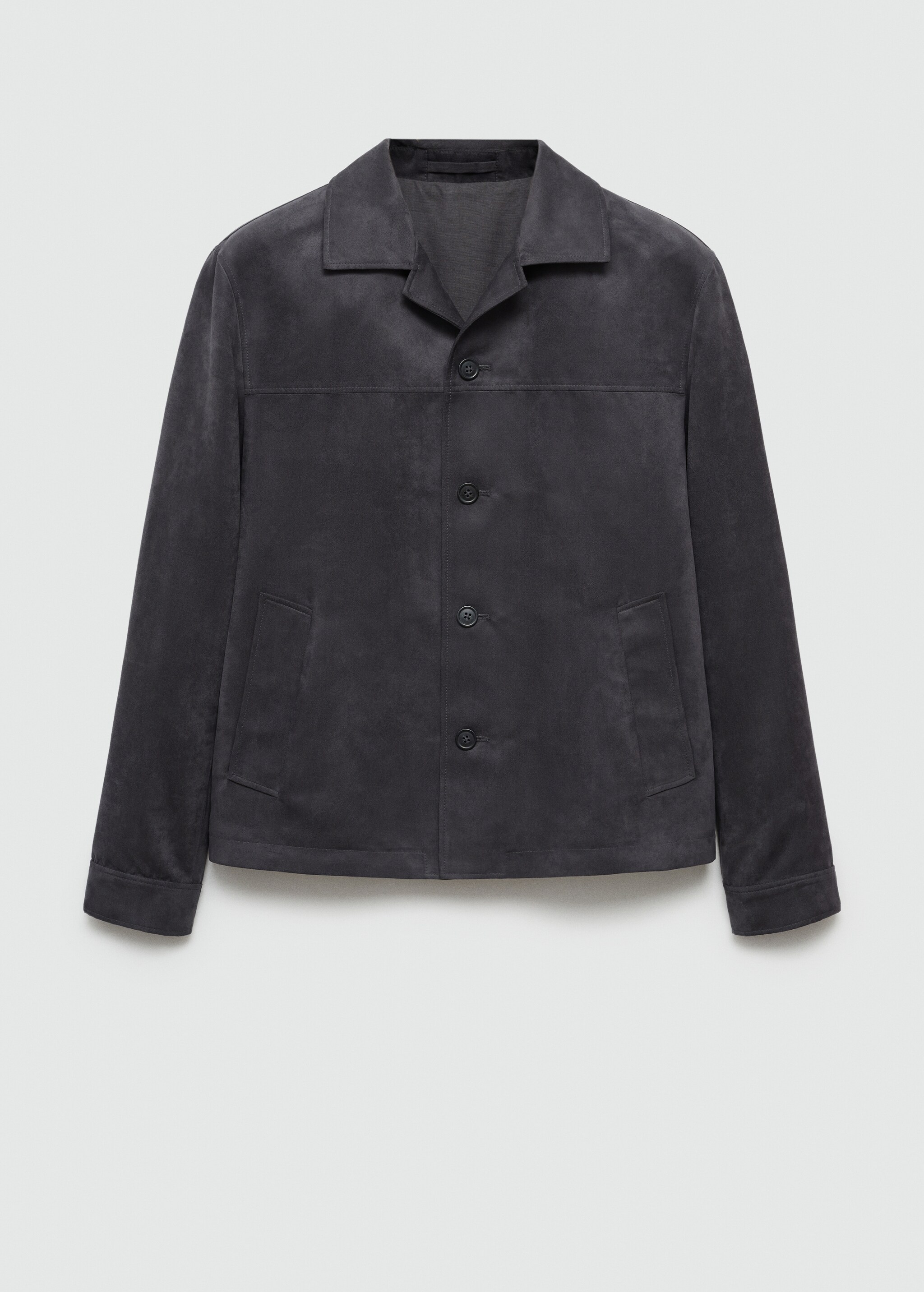 Suede leather-effect overshirt - Article without model