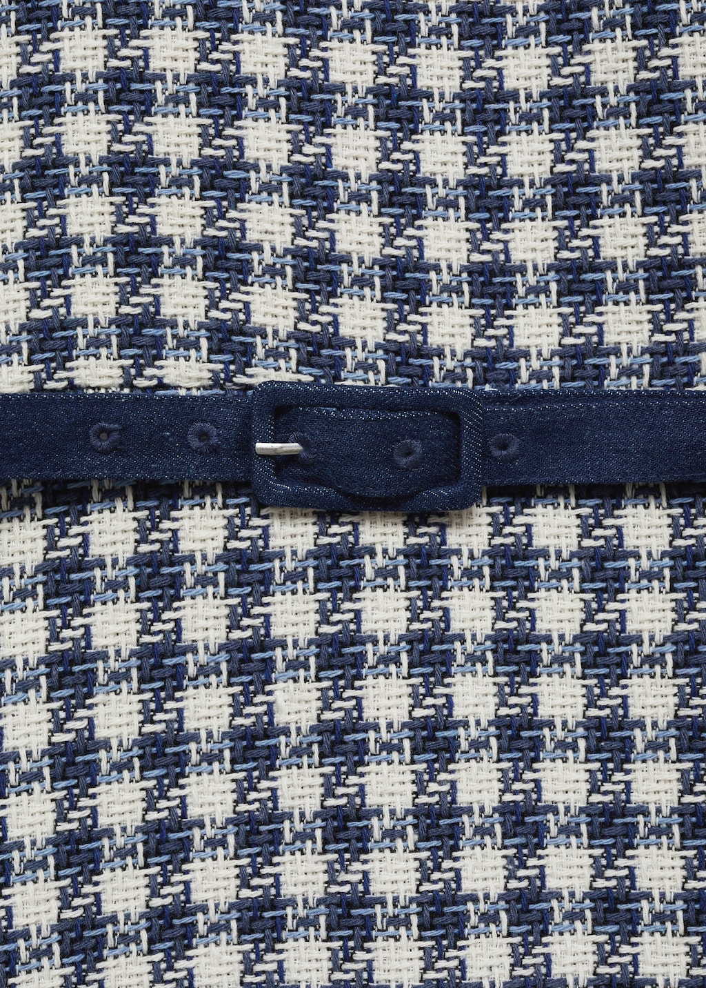 Robe pied de poule ceinture