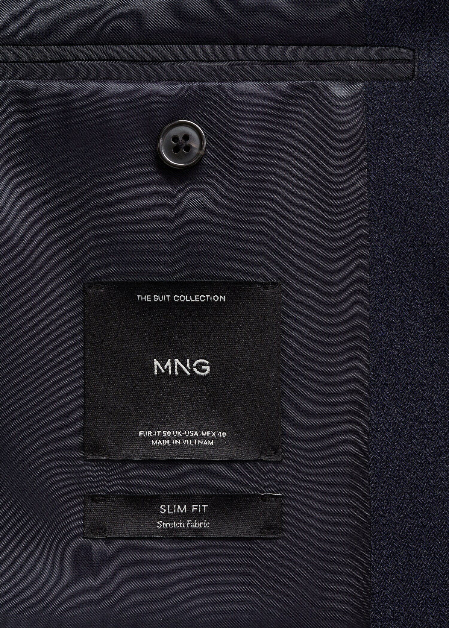 Stretch-fabric slim-fit suit jacket - Details of the article 0
