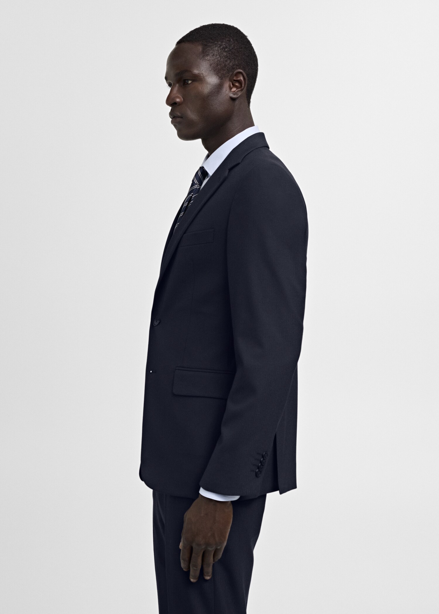Stretch-fabric slim-fit suit jacket - Details of the article 2