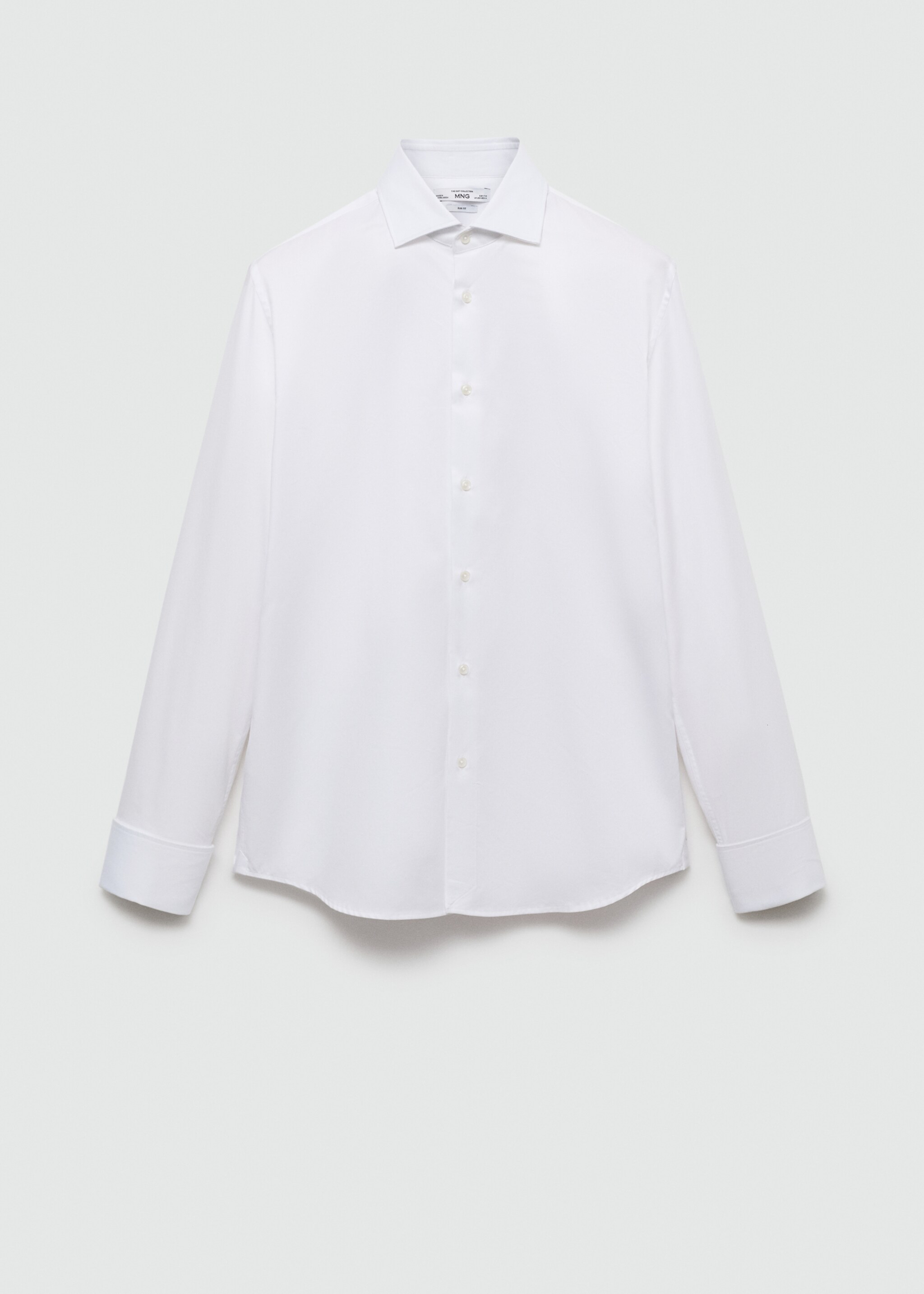 Slim-fit twill fabric suit with shirt cufflinks - Article without model