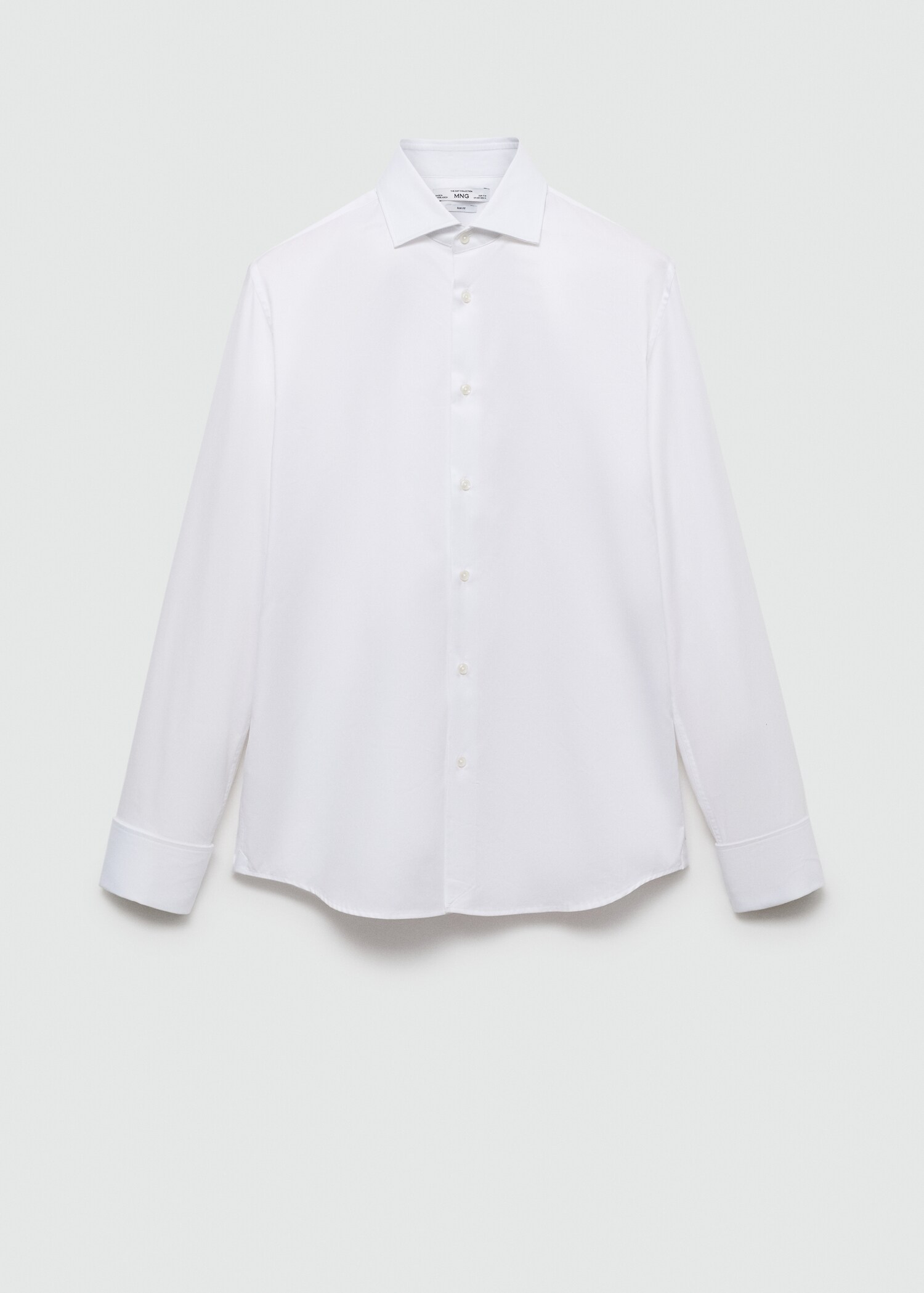 Slim-fit twill fabric suit with shirt cufflinks - Article without model