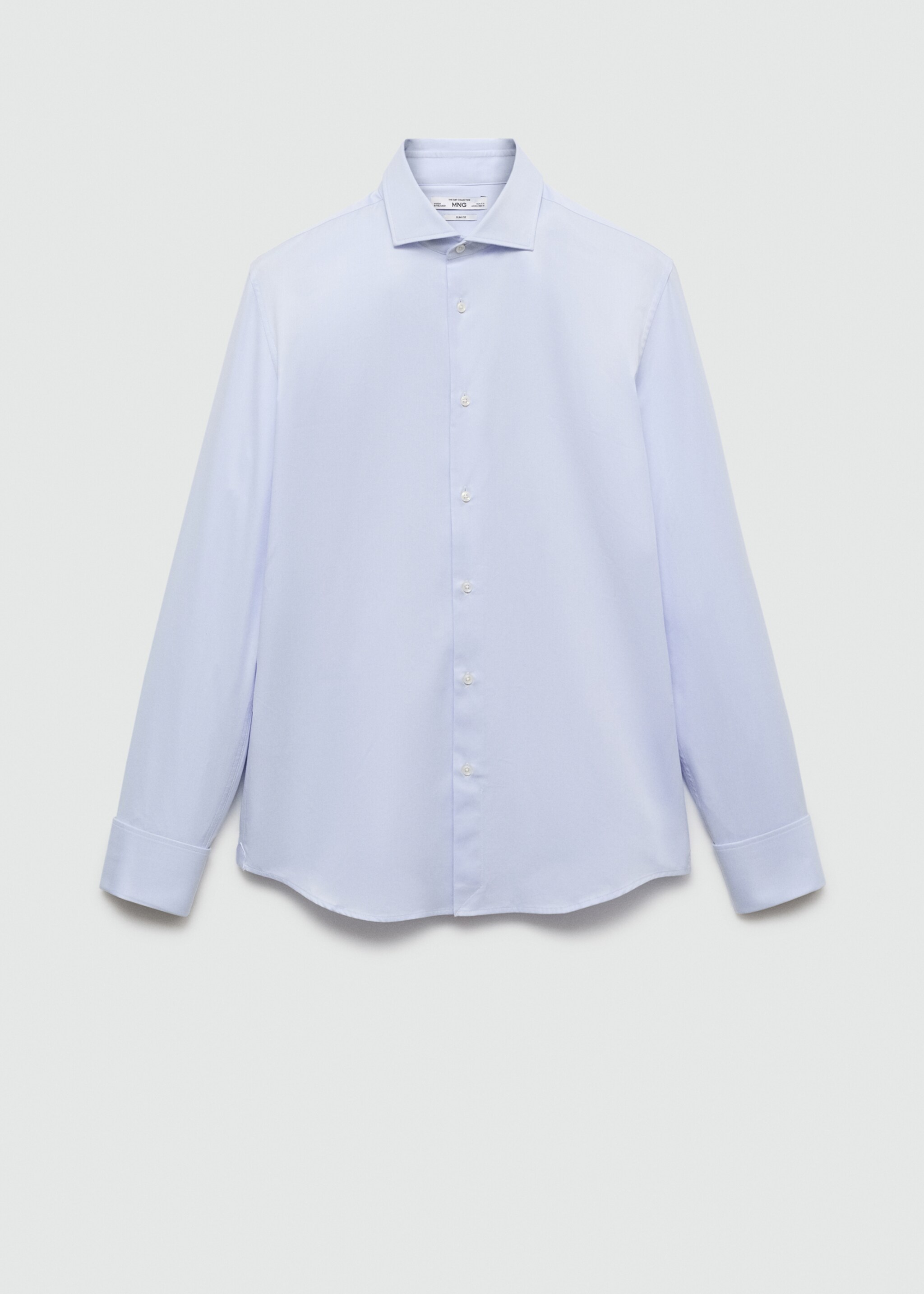 Slim-fit twill fabric suit with shirt cufflinks - Article without model