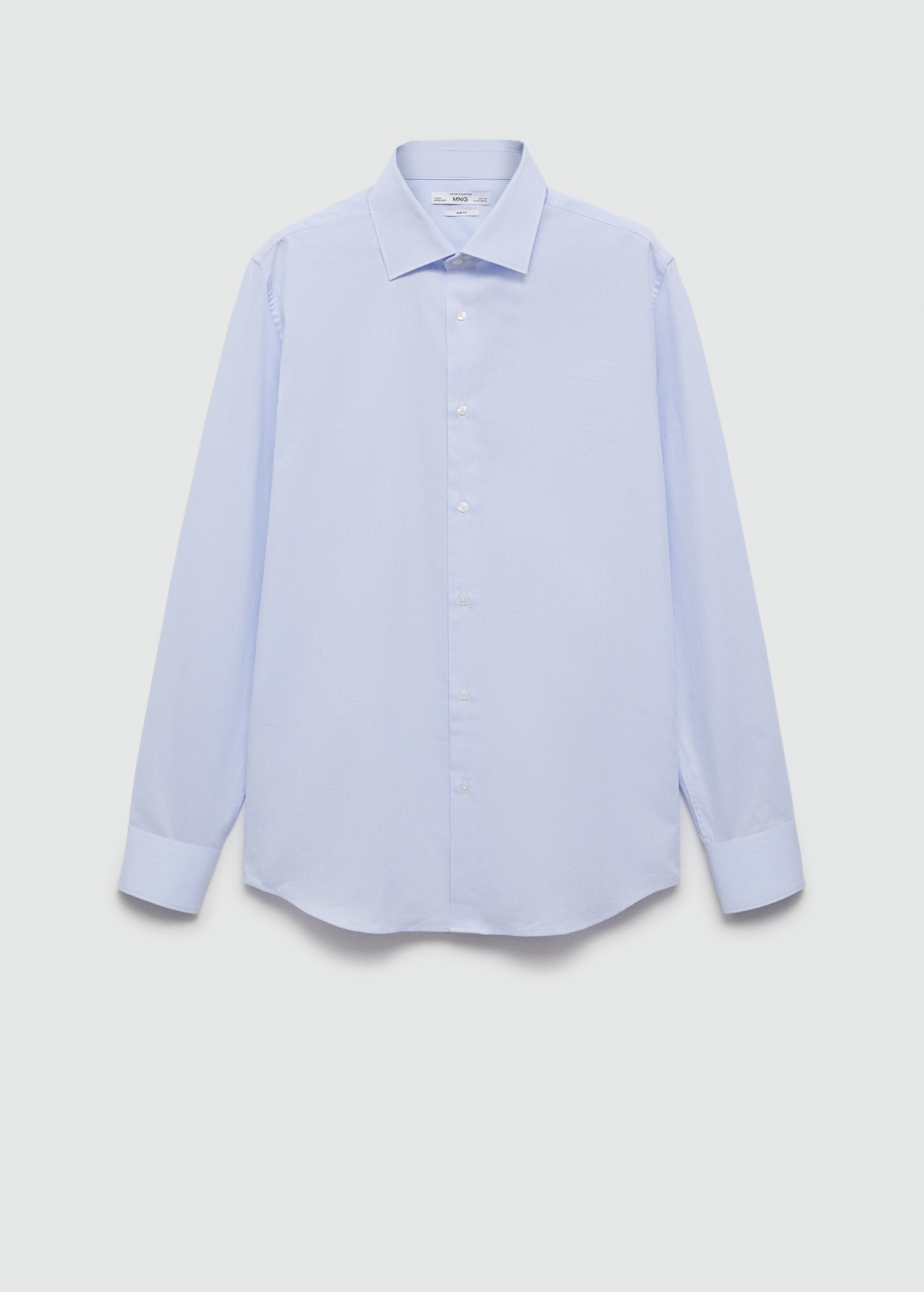 Slim-fit cotton poplin suit shirt - Article without model