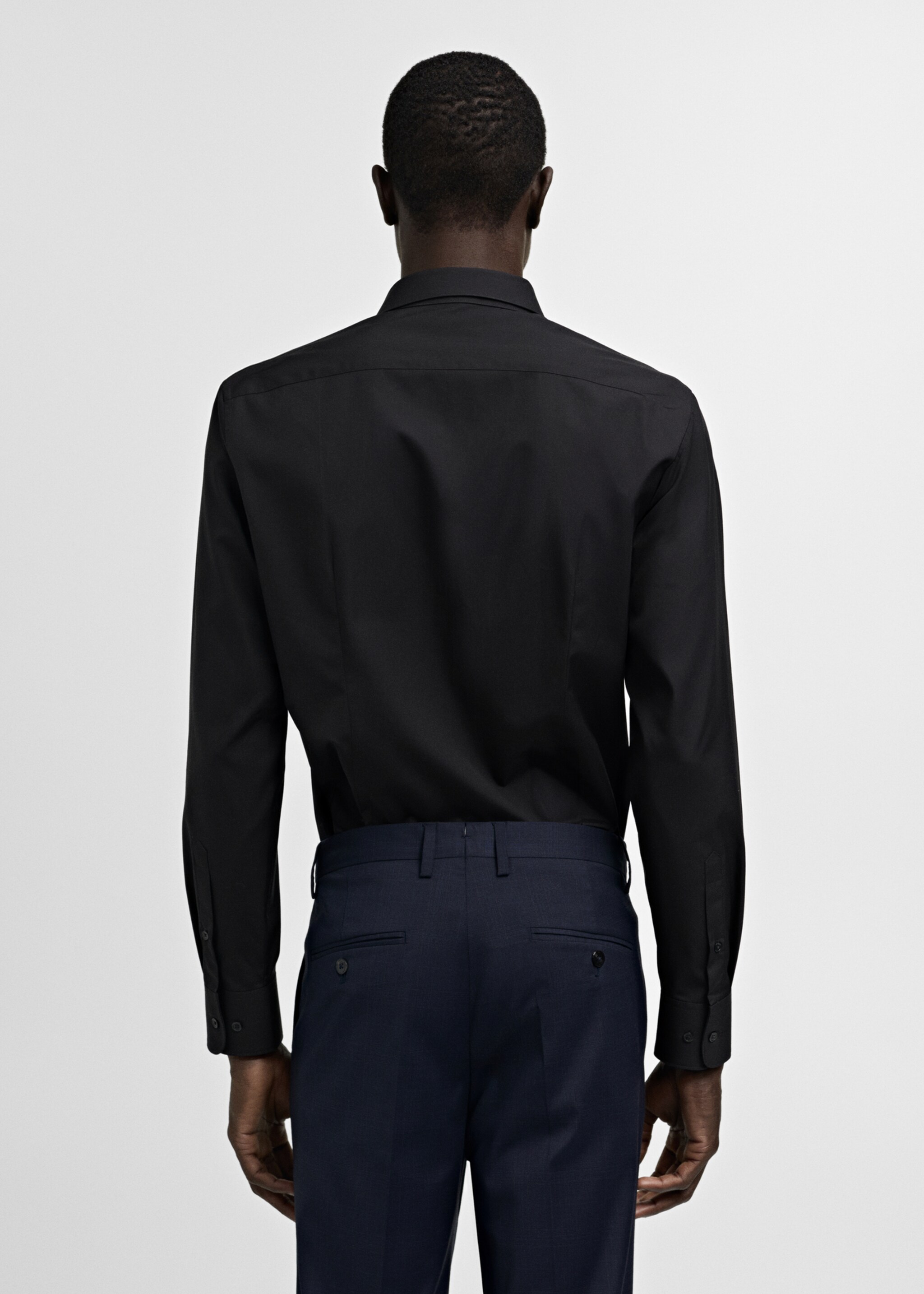 Slim-fit cotton poplin suit shirt - Reverse of the article