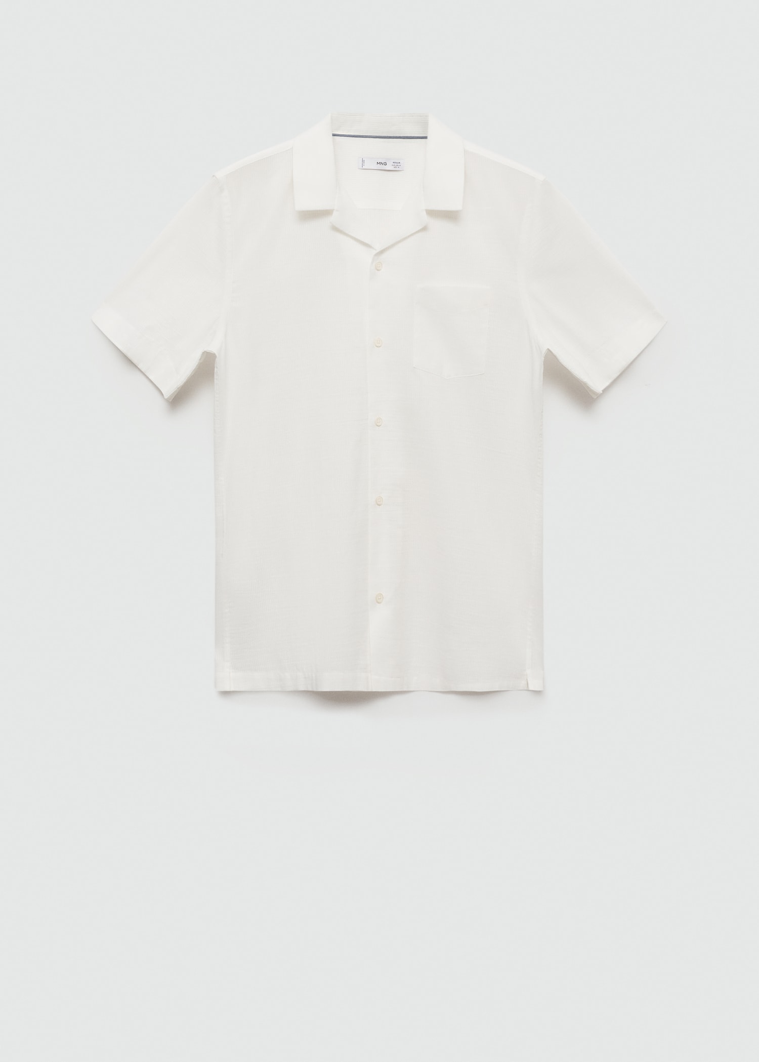 Regular-fit 100% seersucker cotton shirt - Article without model